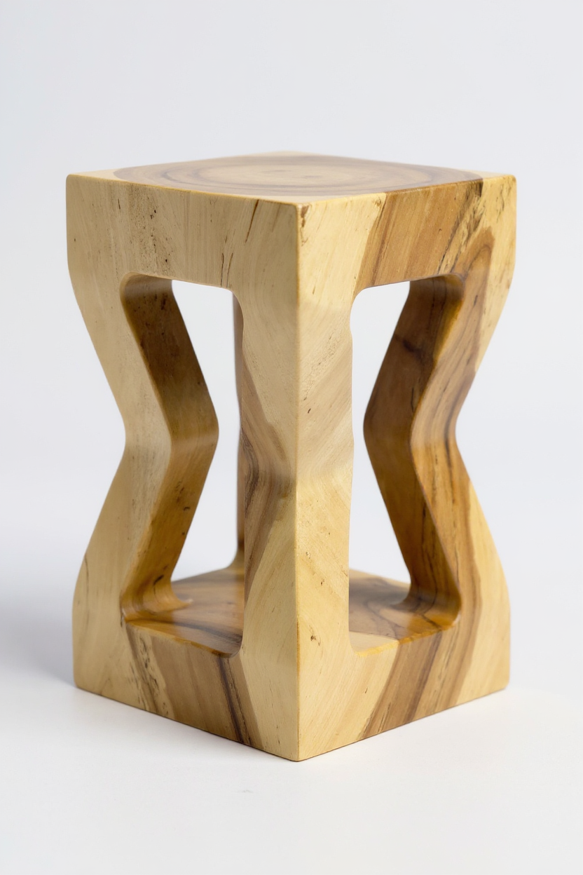 Table d'appoint en bois - tabouret en bois, table basse, table de rangement - fait main - bois de suar massif - 50x28x28 cm