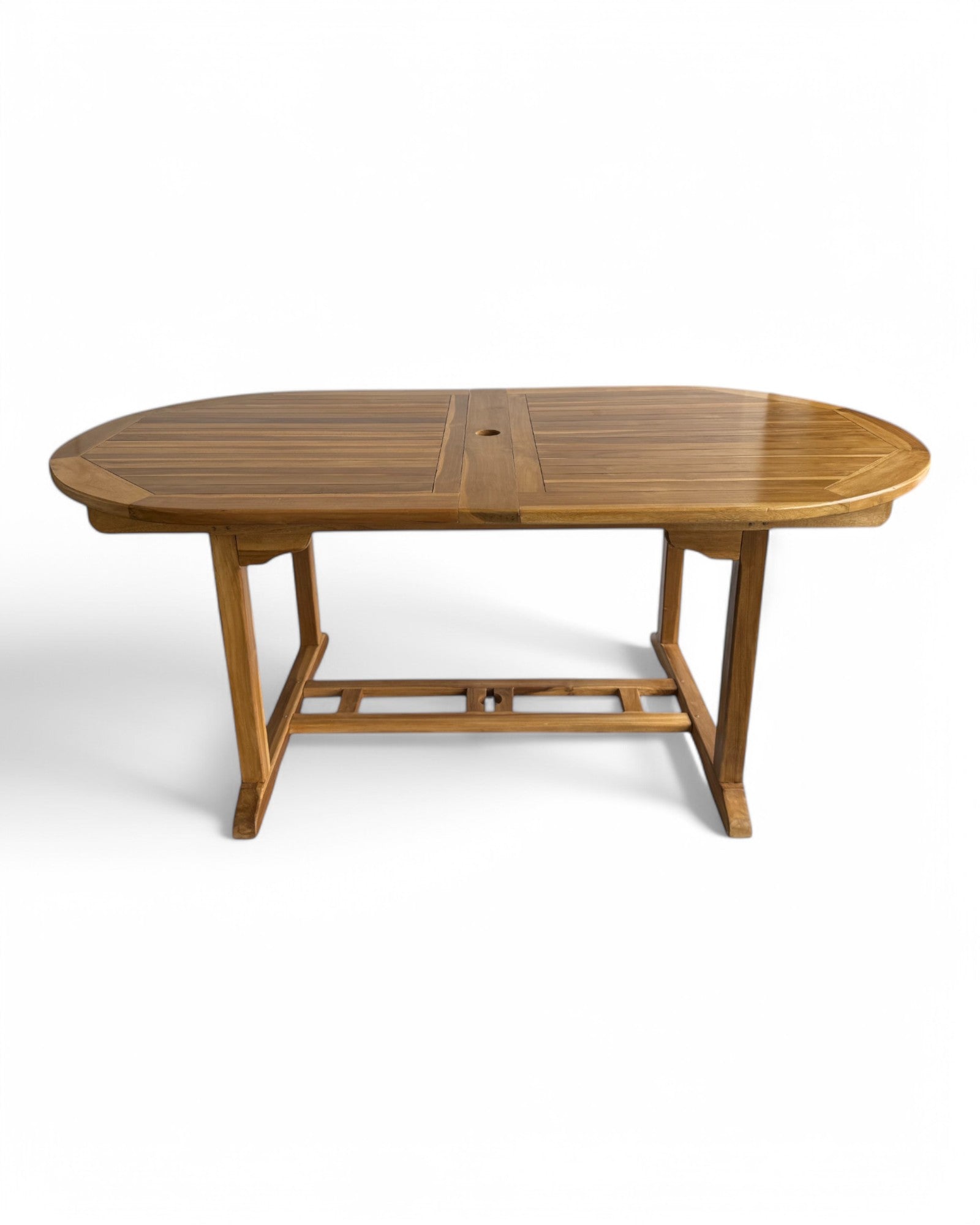 Ausziehbarer Teakholz-Gartentisch – Einzigartiges Unikat mit natürlicher Eleganz für Garten, Terrasse und Wintergarten – Teakholz – 180 cm bis 240 cm x 100 cm x 75 cm - FaHome