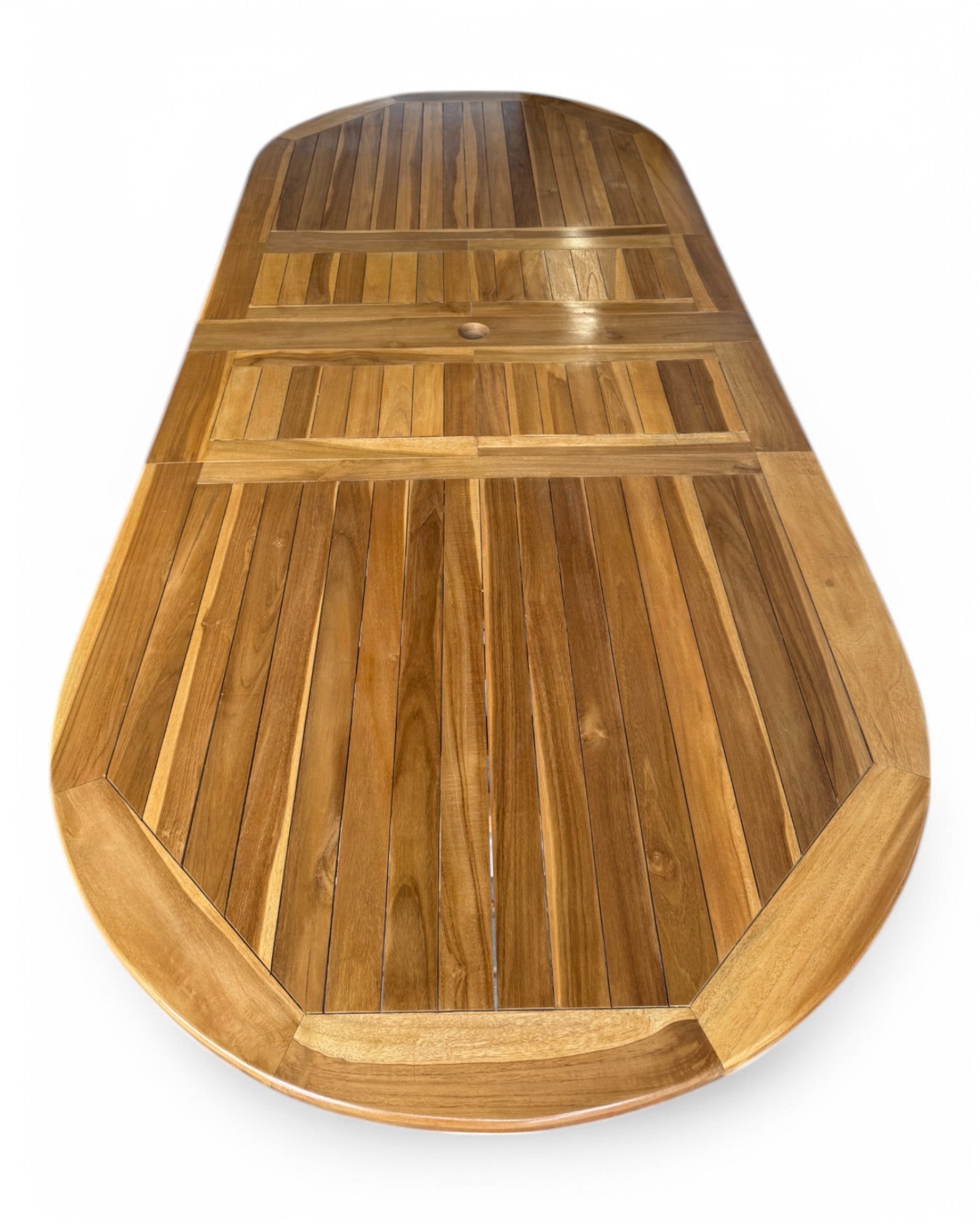 Ausziehbarer Teakholz-Gartentisch – Einzigartiges Unikat mit natürlicher Eleganz für Garten, Terrasse und Wintergarten – Teakholz – 180 cm bis 240 cm x 100 cm x 75 cm - FaHome