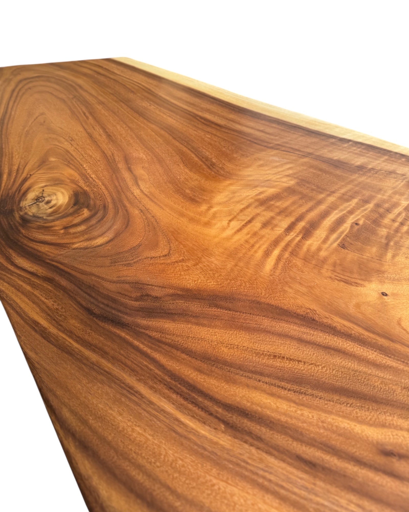 Table à manger en bois massif bord d'arbre naturel - table en bois massif de suar pièces uniques plateau de table (200x92x8cm)