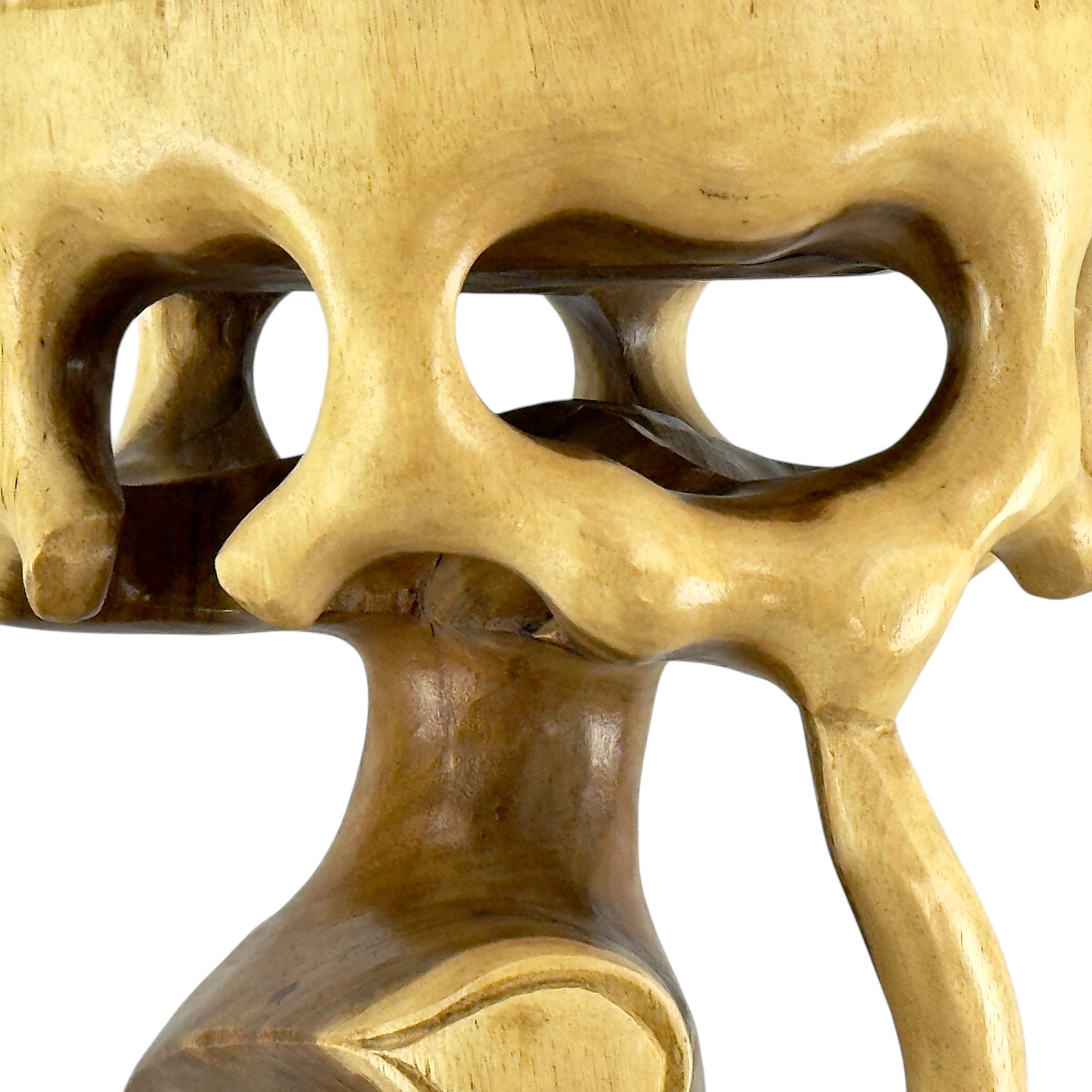 Table d'appoint en bois - tabouret en bois, tabouret à fleurs, tabouret - fait main - rond en style bonsaï, bois de Saman - 40x30x30 cm