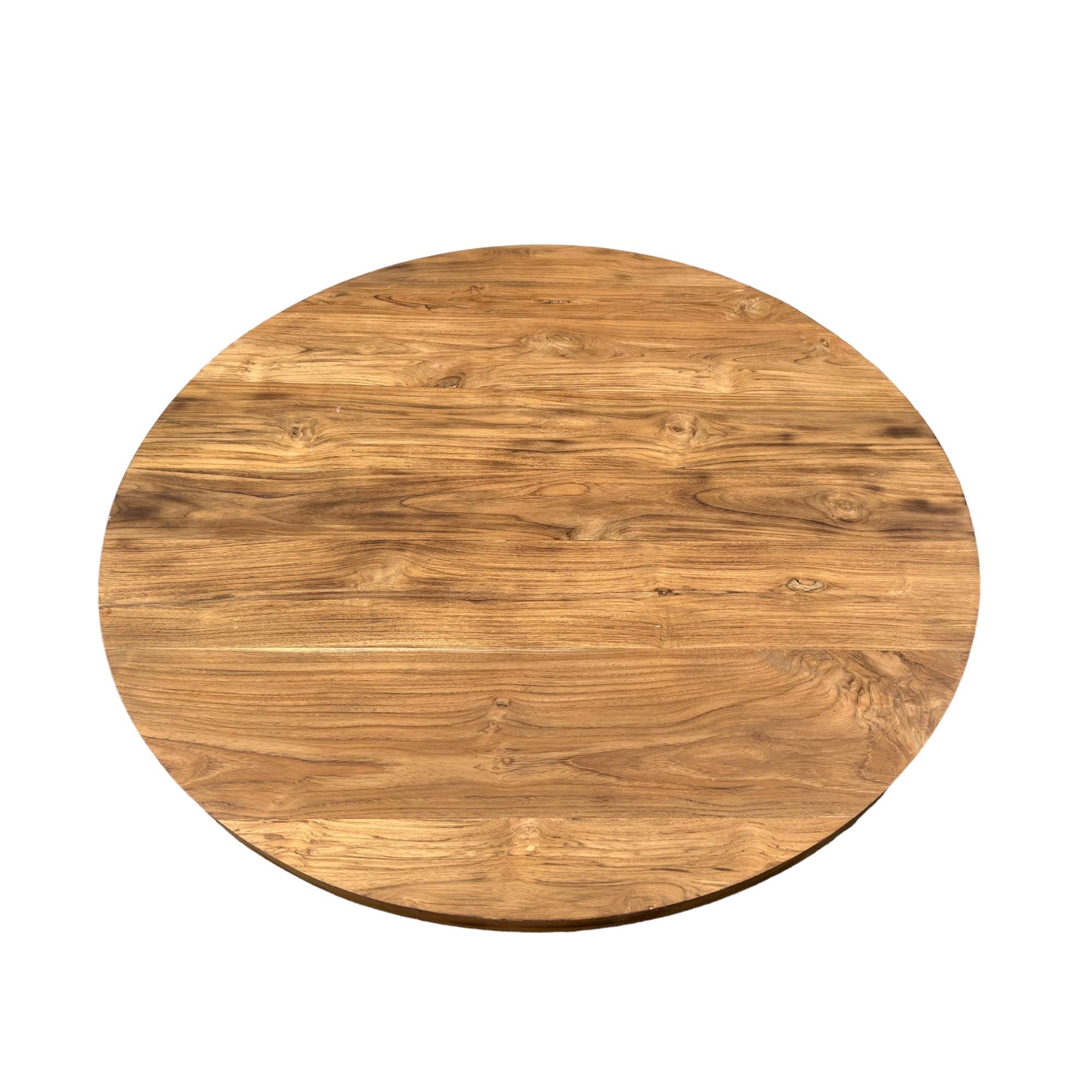 Table à manger ronde en teck : design naturel et qualité robuste