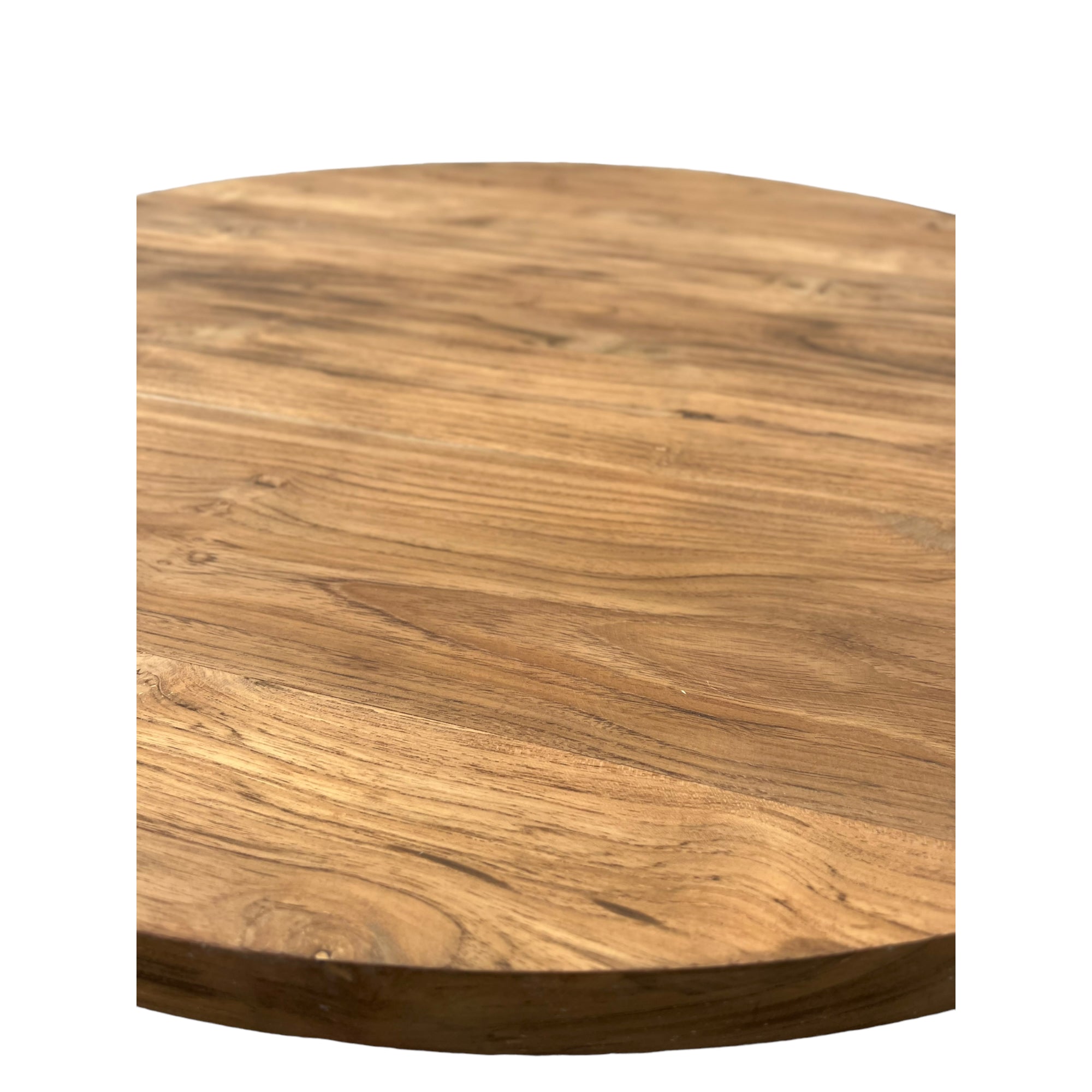 Table à manger ronde en teck : design naturel et qualité robuste