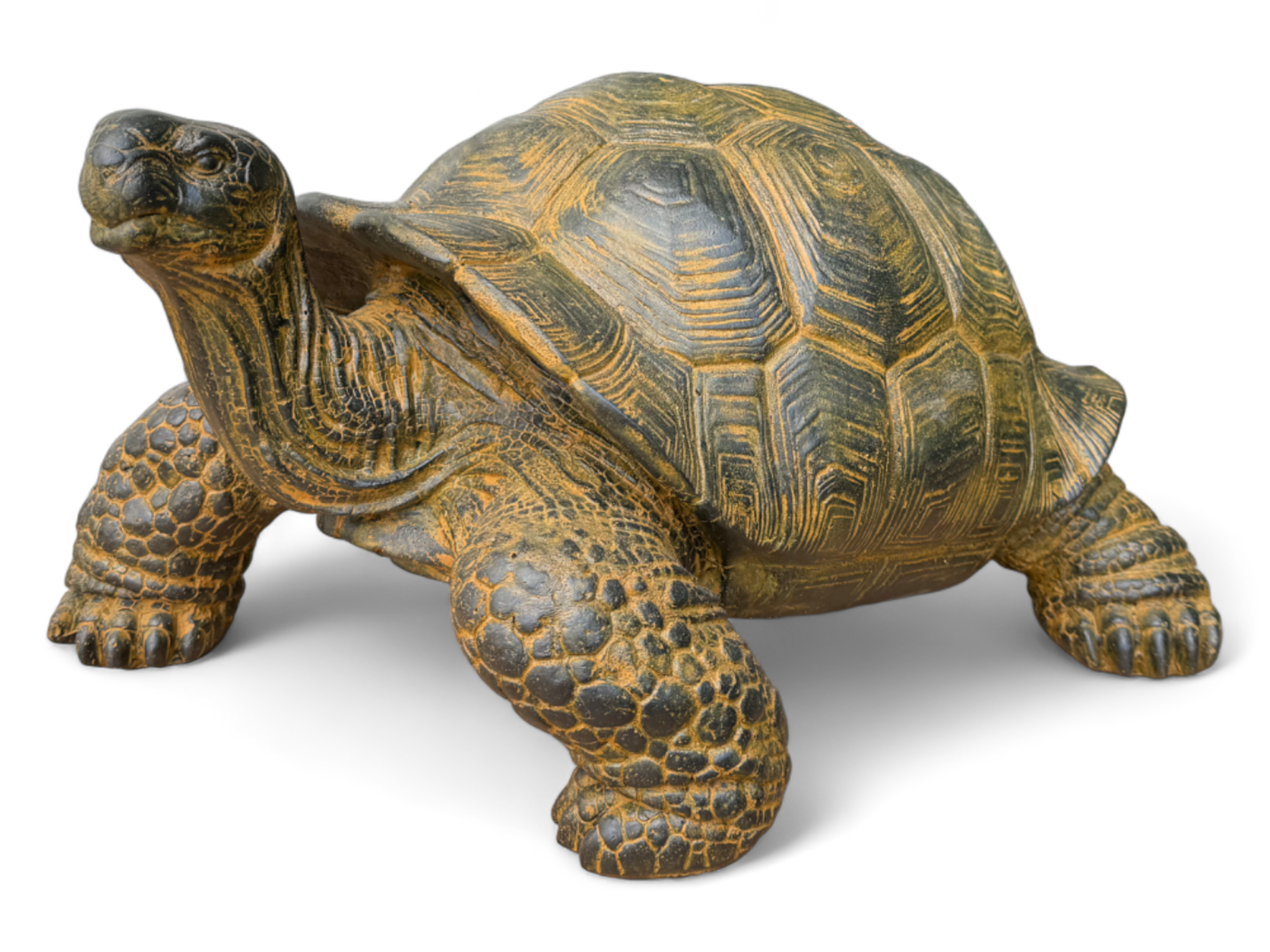 Stein Schildkröten – Pool, Garten, Terrasse - Langlebig und Wetterbeständig – Gelblich aus Glasfaserbeton – 32, 47 und 65 cm - FaHome