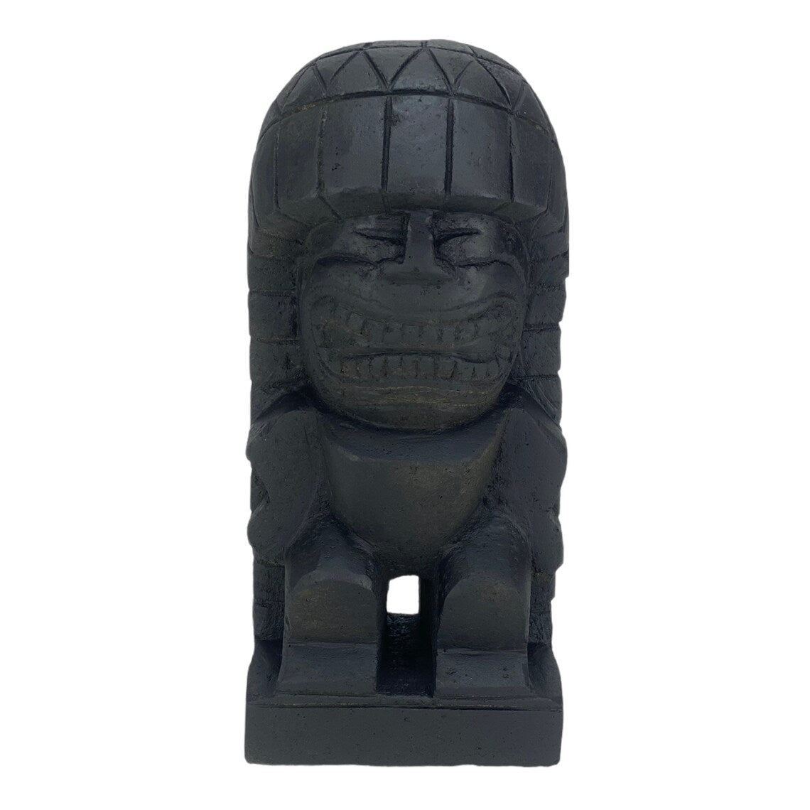 Tiki „Ku“ Figur - Garten Innenbereich Deko - Hawaii Gott des Krieges Statue - Kalkstein - 30x12,5x9 cm (Kopie) - FaHome