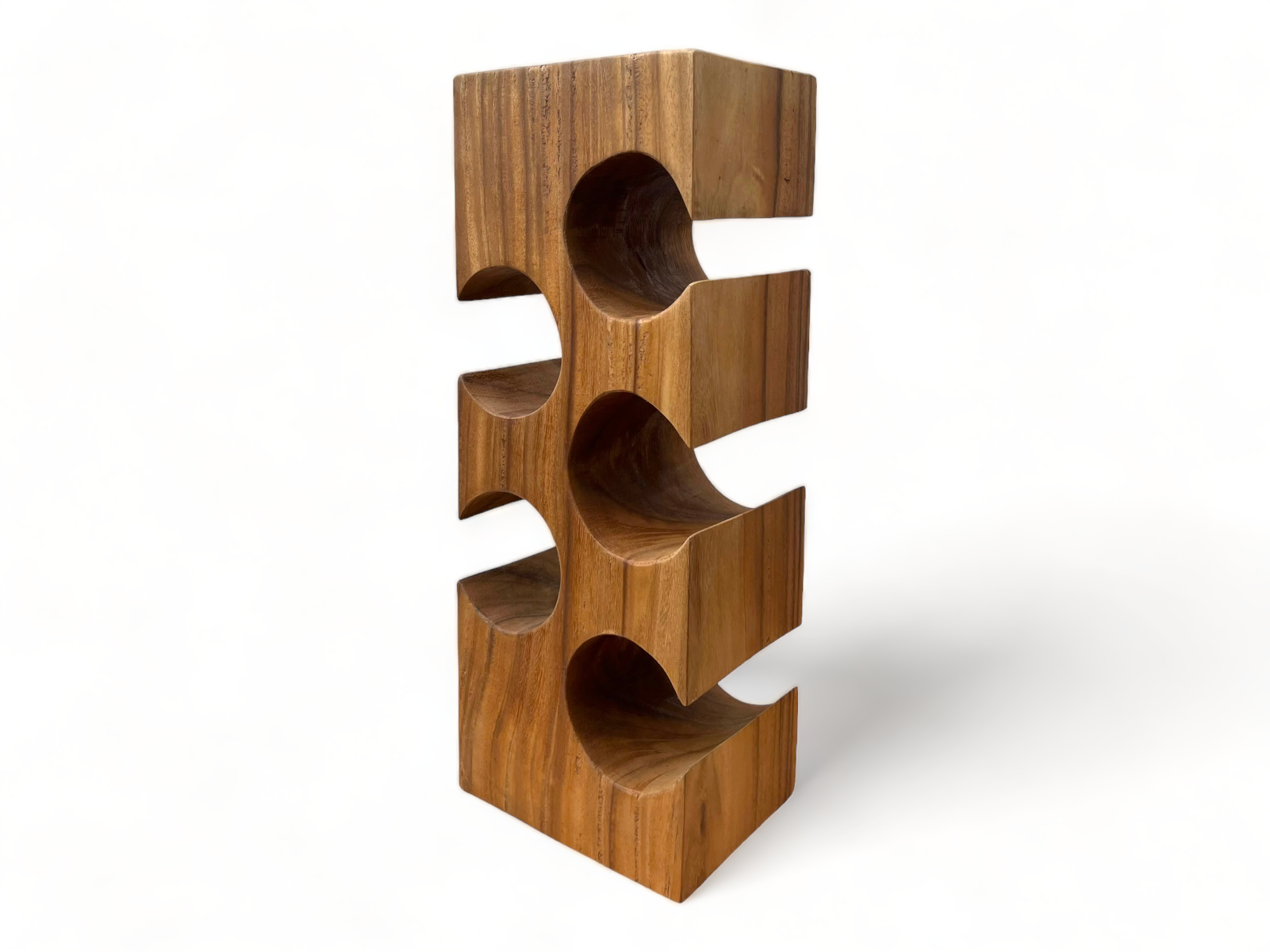 Casier à vin massif - décoration de cuisine salon porte-vin - fait main noble de haute qualité - carré en bois de Suar - 50/70/100x19,5x14,5 cm