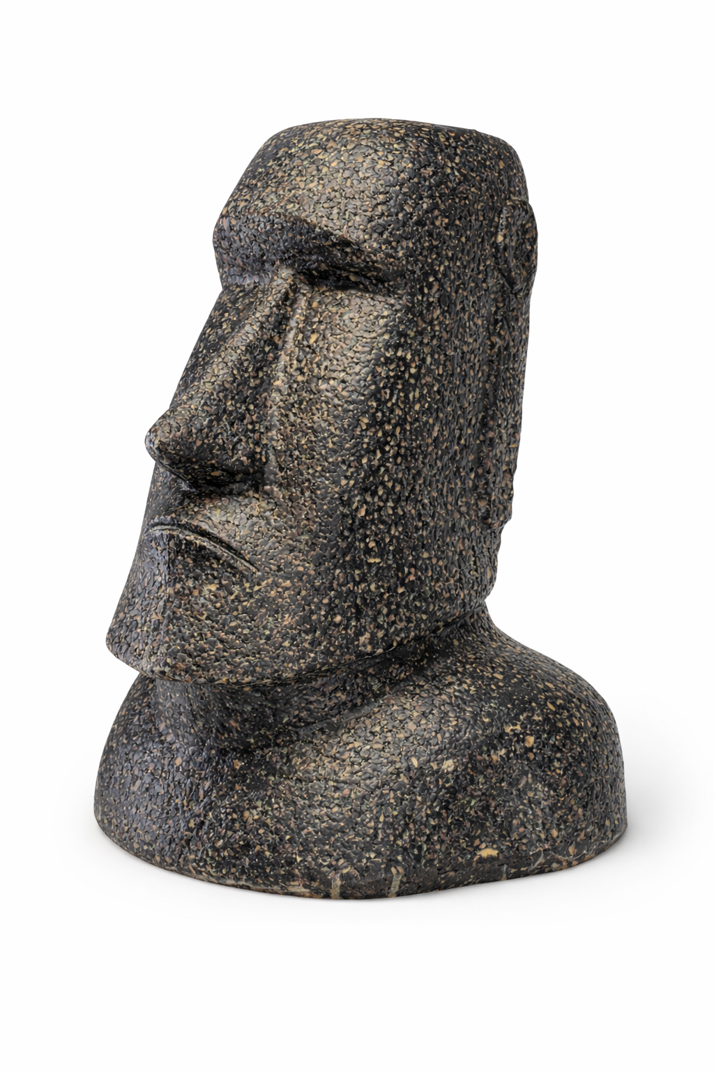 Moai Kopf Statue - Garten Deko Skulptur - Wetterfest - Rapa-Nui Osterinsel-Figur aus Glasfaserbeton Grau - 40x30x20 cm