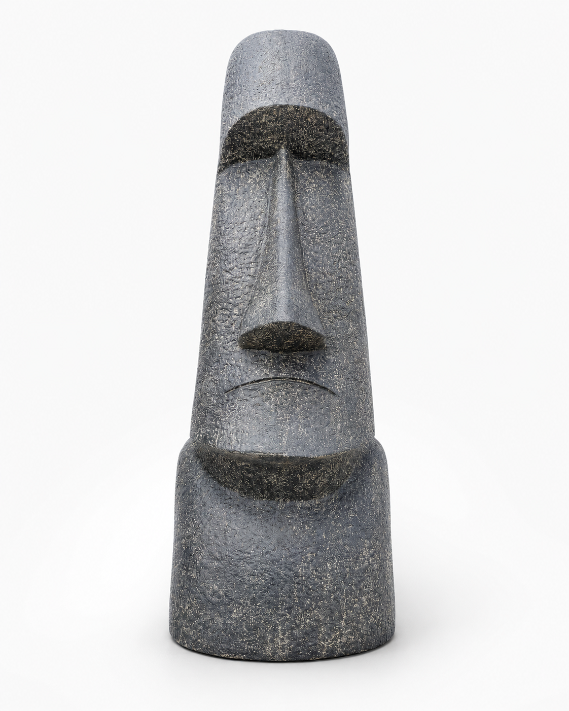 Moai Head Statue - Garden Decoration Sculpture - Weatherproof - Rapa Nui Easter Island Figure made of Fiberglass Concrete Gray - 200x70x60 cm