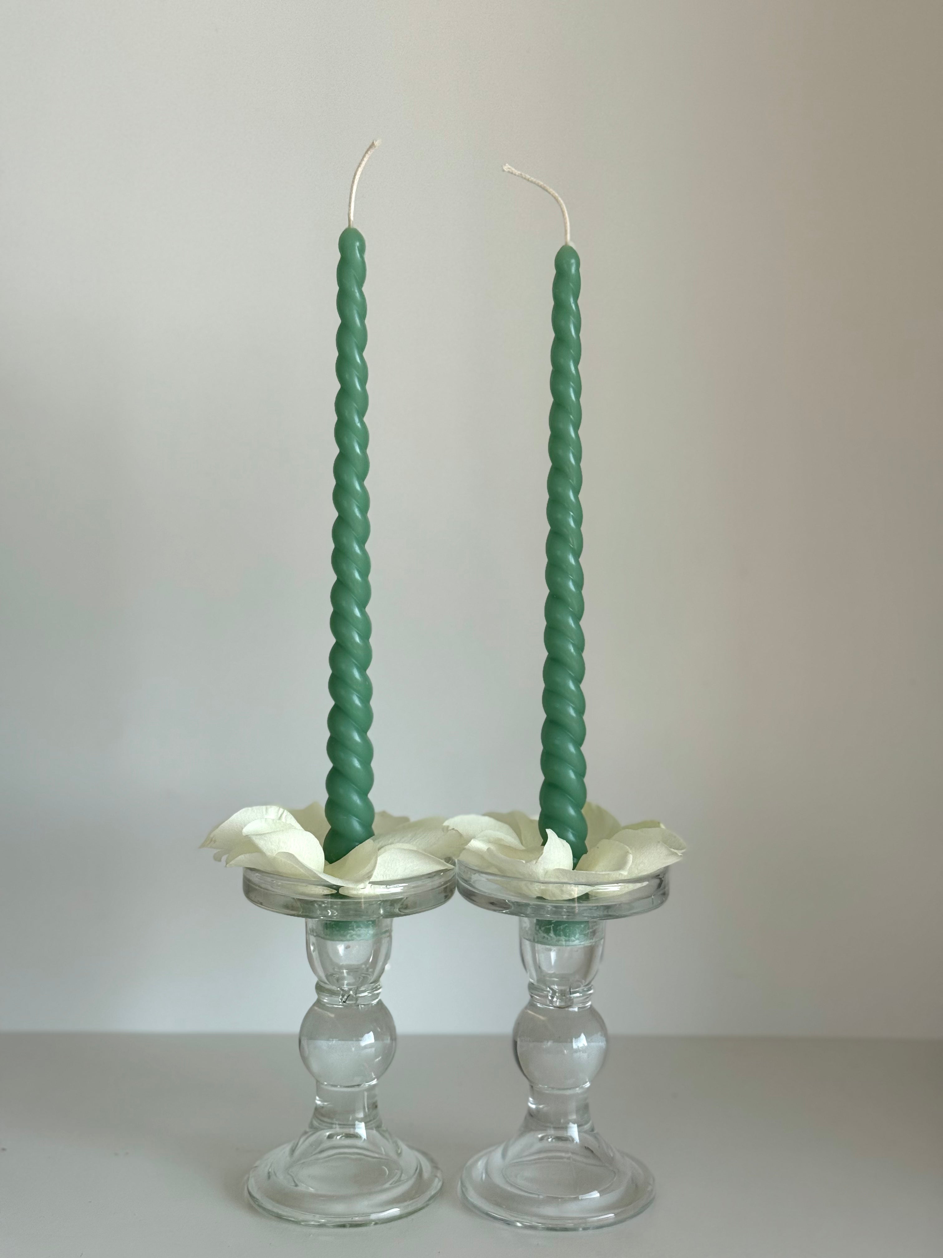 Bienenwachskerze ROM – Pastellfarben – Handgegossen – Für Wohnräume & Dekoration – 4x Set