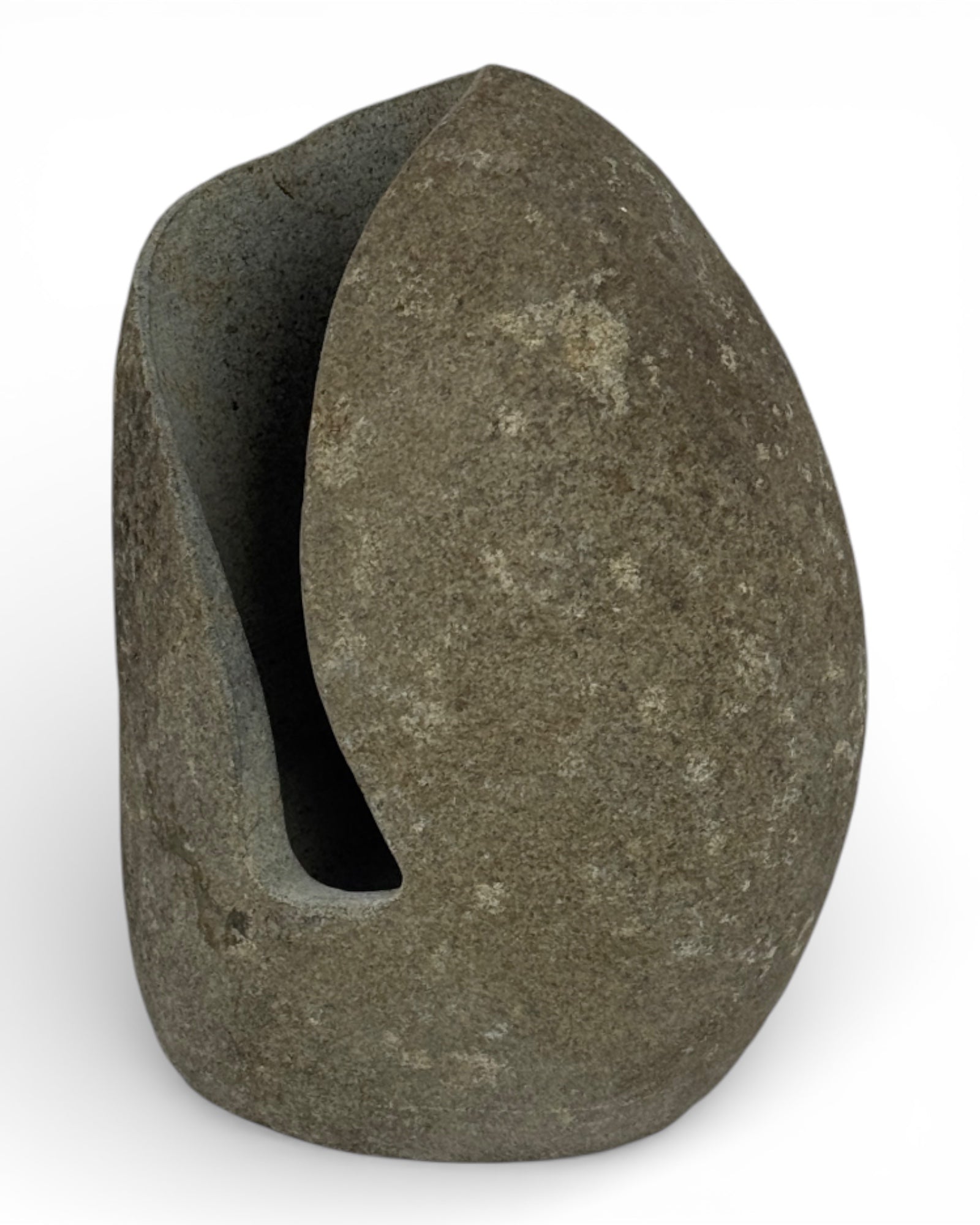 Unique piece: One-of-a-kind stone bottle holder for wine & spirits - 23 × 18 × 15 cm