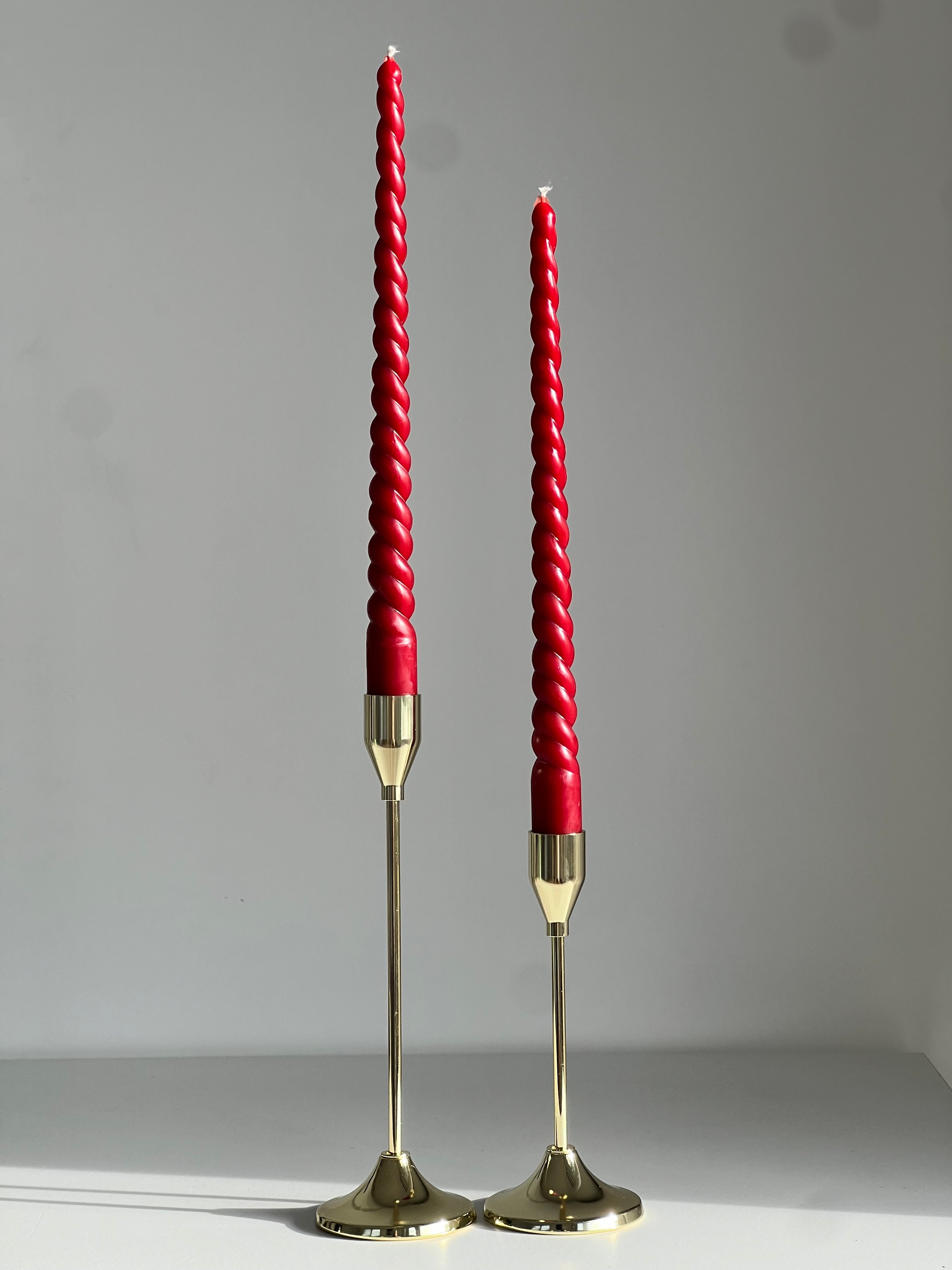 Bienenwachskerze ROM – Rot – Handgegossen – Für Wohnräume & Dekoration – 4x Set