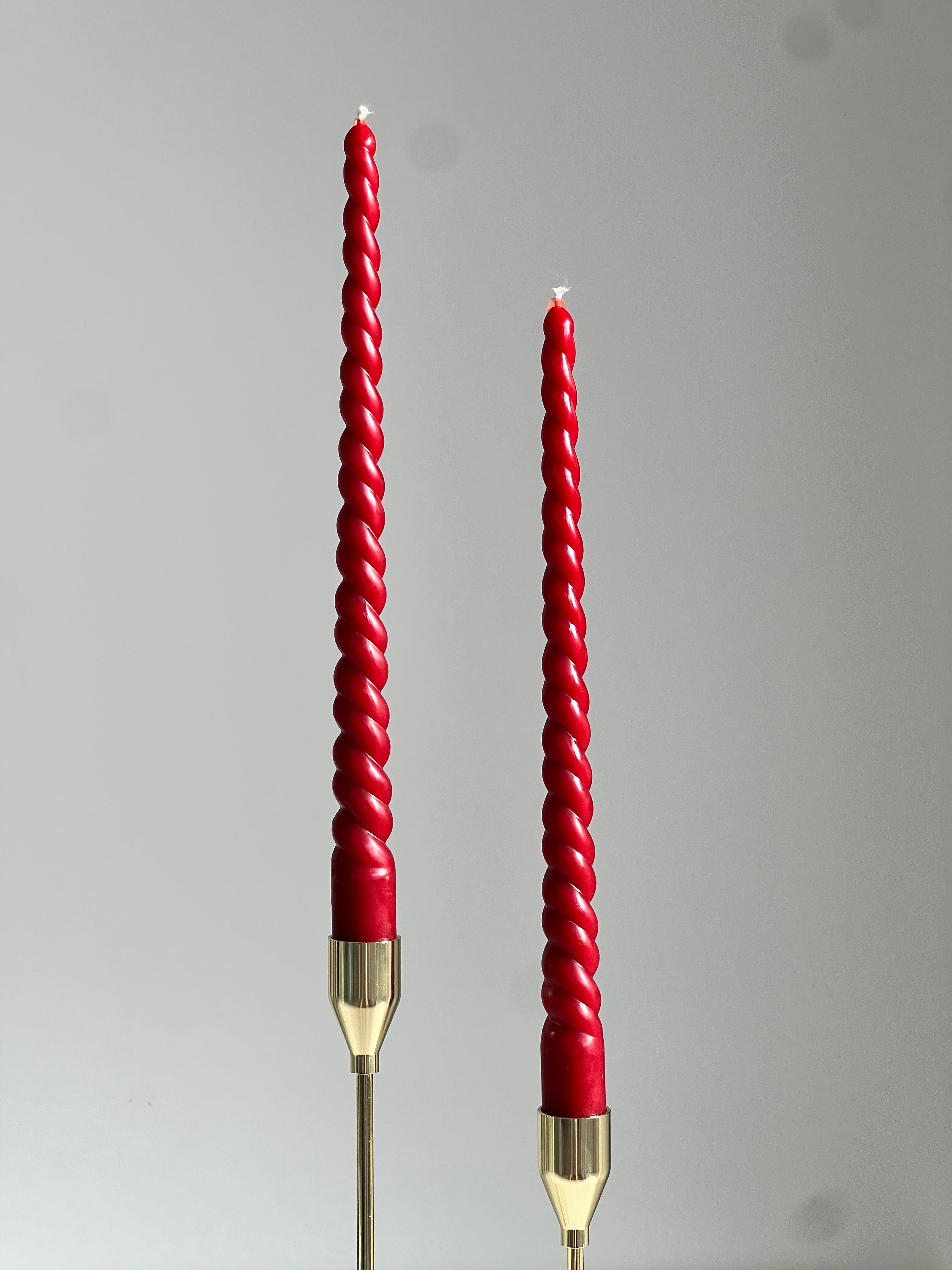 Bienenwachskerze ROM – Rot – Handgegossen – Für Wohnräume & Dekoration – 4x Set