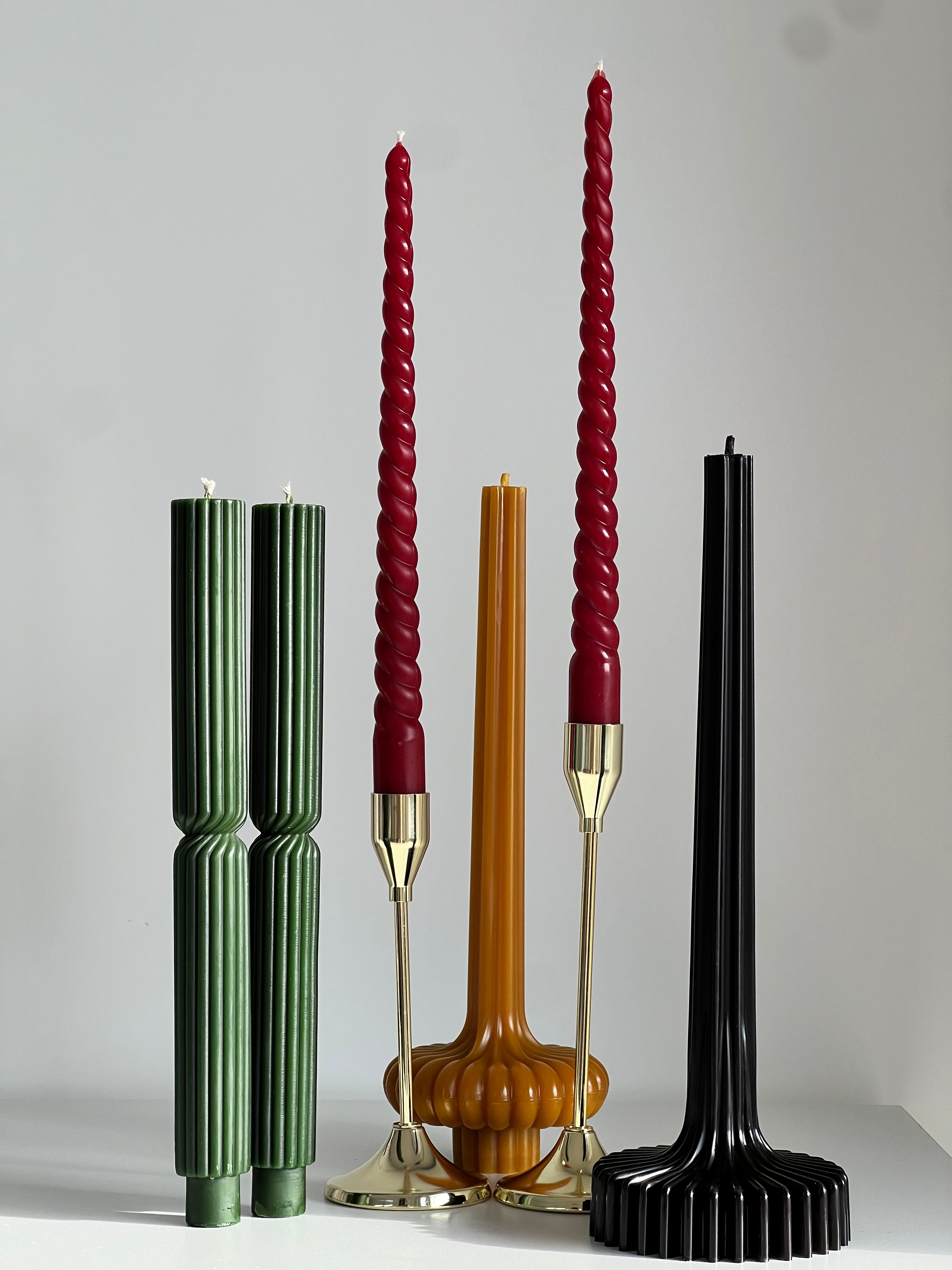 Bienenwachskerze ROM – Rot – Handgegossen – Für Wohnräume & Dekoration – 4x Set