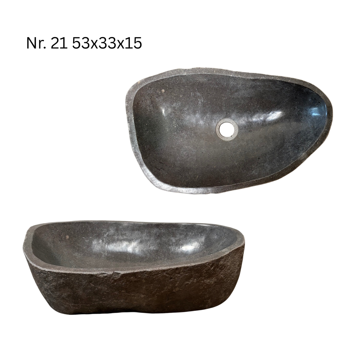 Lavabo en pierre naturelle - lavabo à poser pour salle de bain - unique - pierre de rocher solide