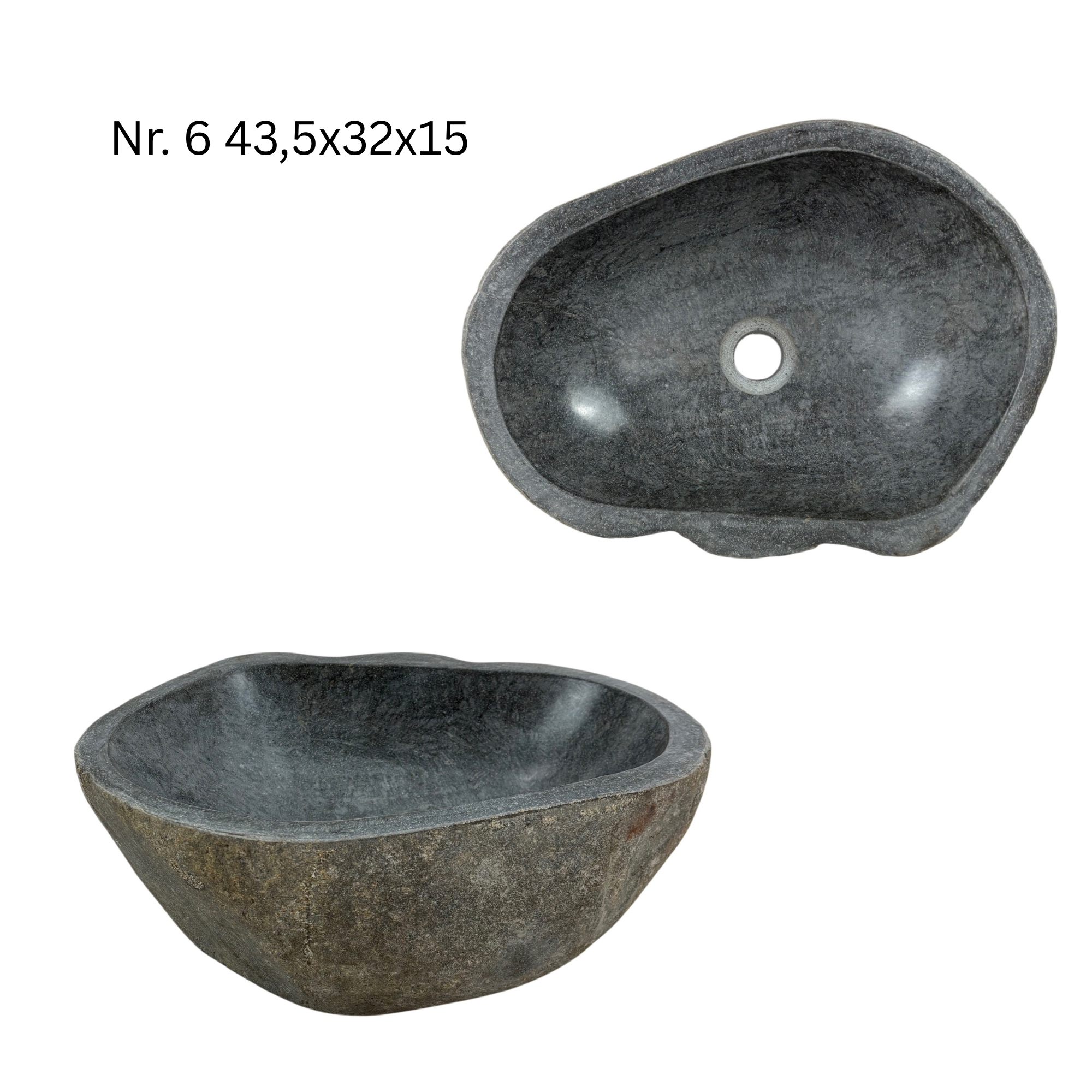 Lavabo en pierre naturelle - lavabo à poser pour salle de bain - unique - pierre de rocher solide