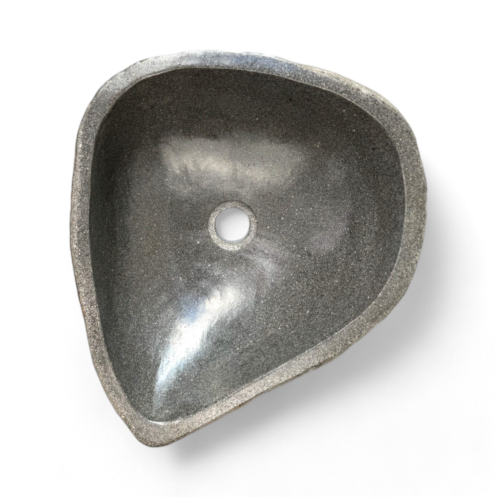 Lavabo en pierre naturelle - lavabo à poser pour salle de bain - unique - pierre de rocher solide