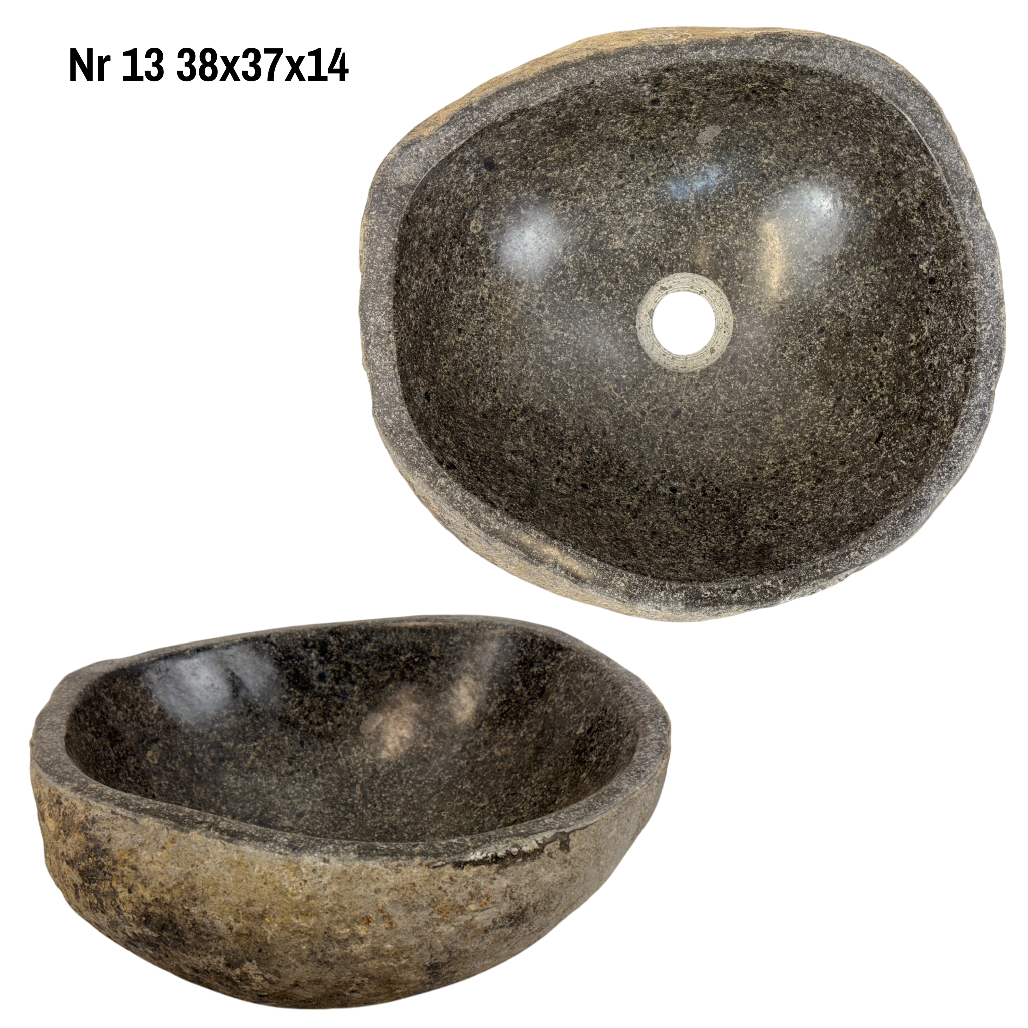 Lavabo en pierre naturelle - lavabo à poser pour salle de bain - unique - pierre de rocher solide