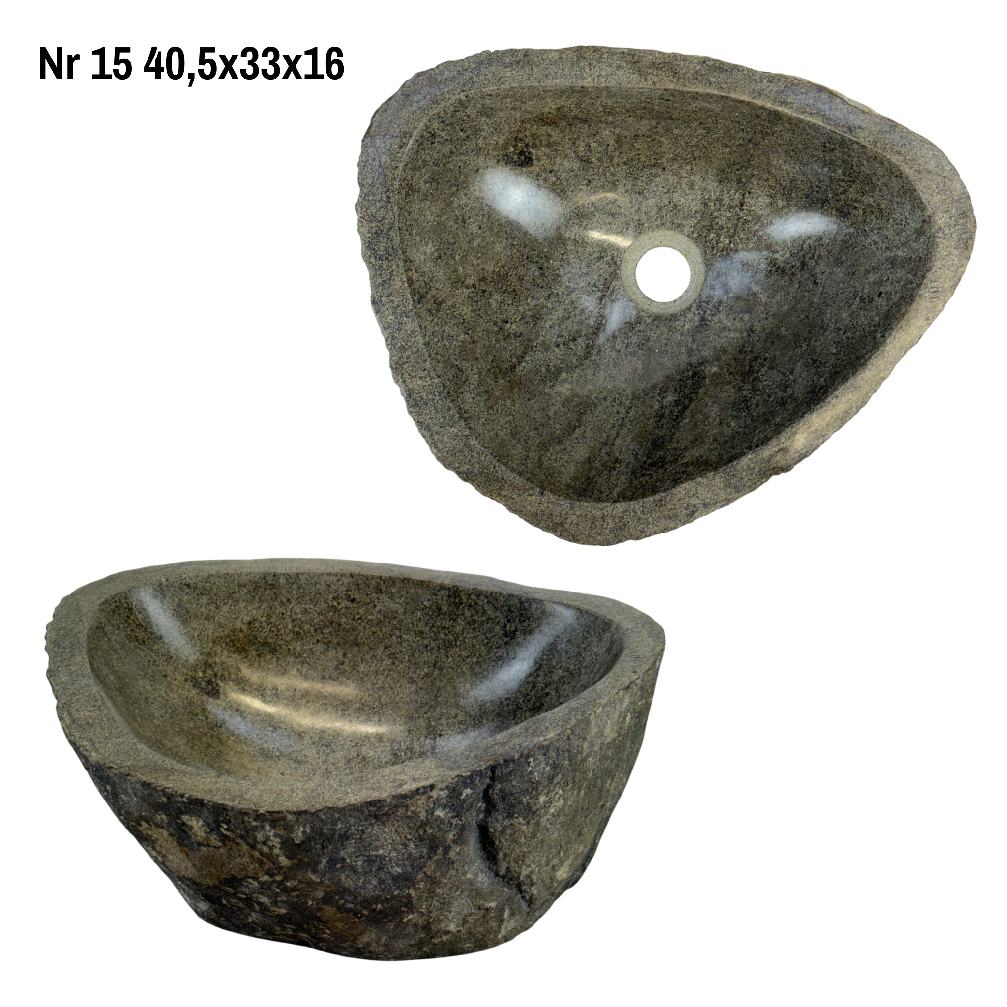 Lavabo en pierre naturelle - lavabo à poser pour salle de bain - unique - pierre de rocher solide