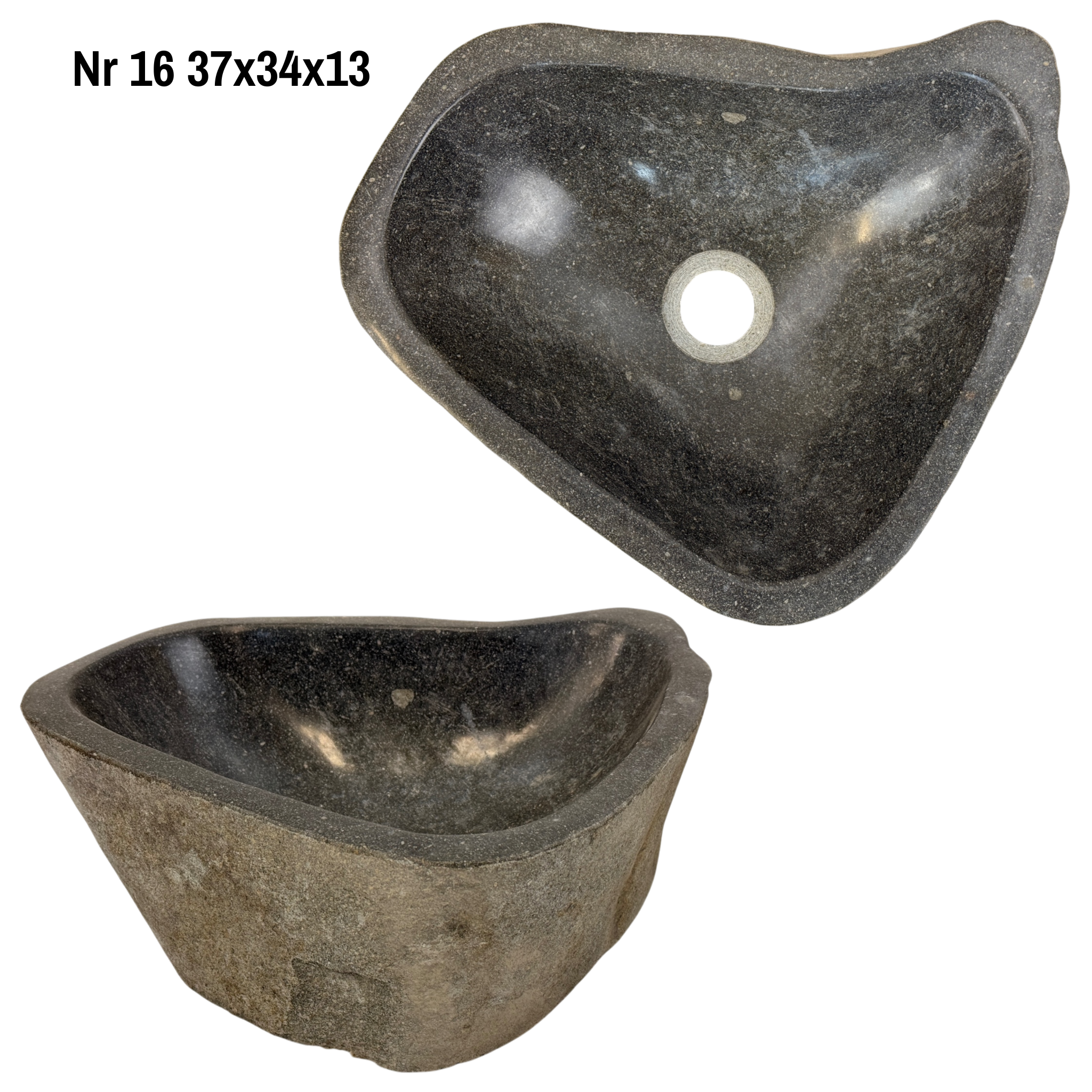 Lavabo en pierre naturelle - lavabo à poser pour salle de bain - unique - pierre de rocher solide
