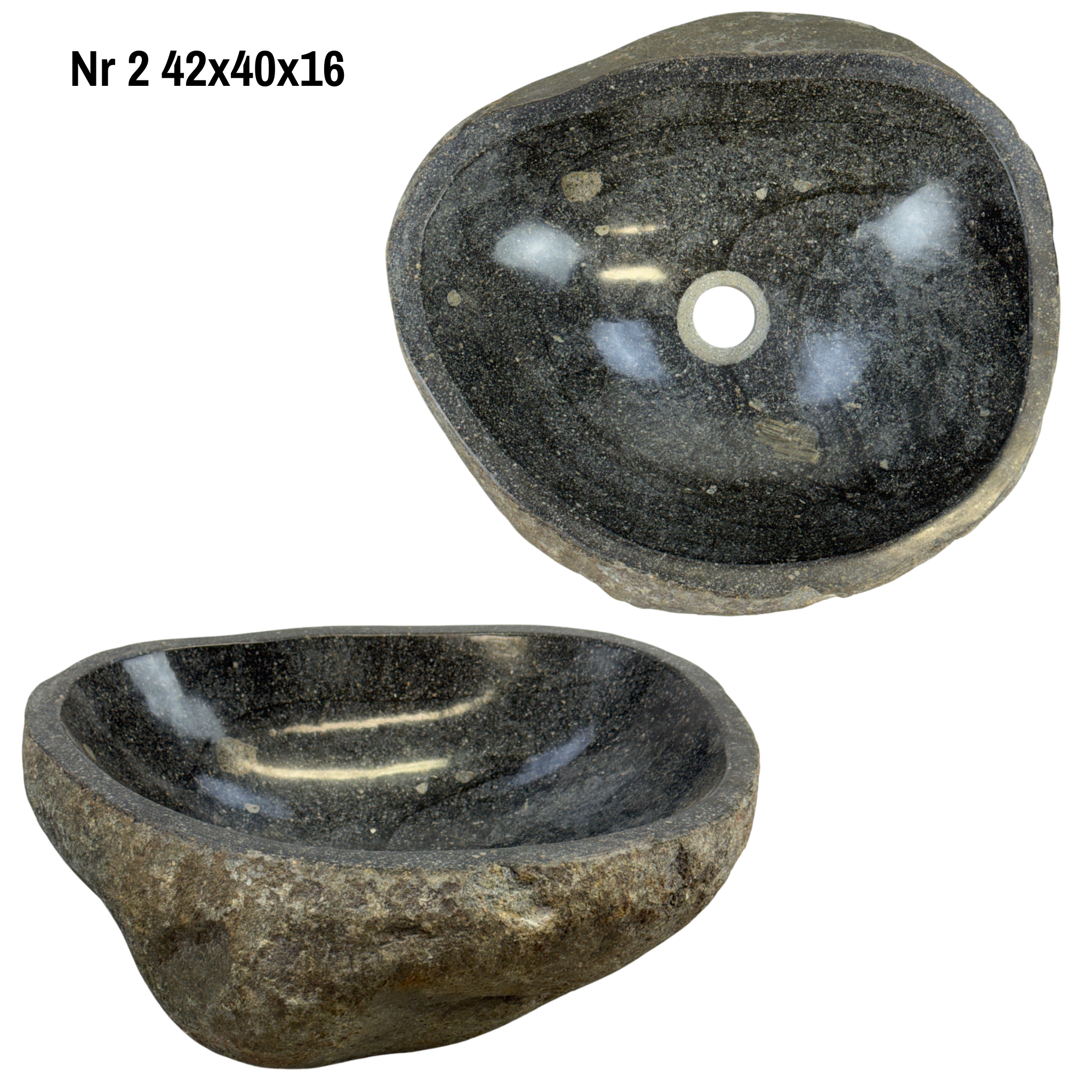 Lavabo en pierre naturelle - lavabo à poser pour salle de bain - unique - pierre de rocher solide