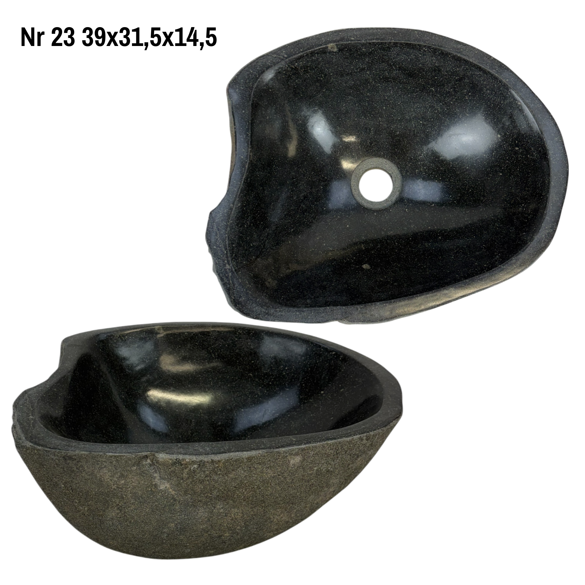 Lavabo en pierre naturelle - lavabo à poser pour salle de bain - unique - pierre de rocher solide