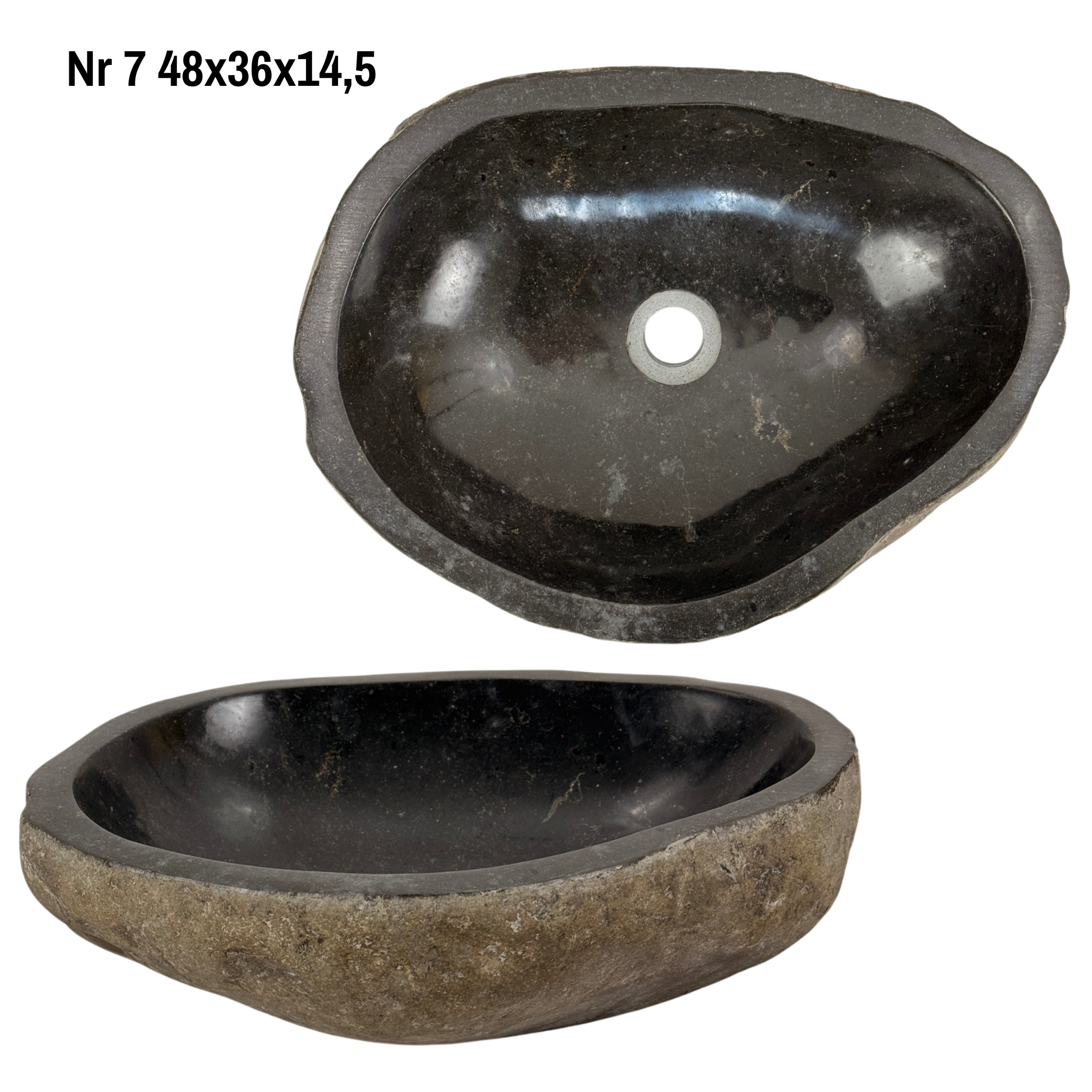 Lavabo en pierre naturelle - lavabo à poser pour salle de bain - unique - pierre de rocher solide