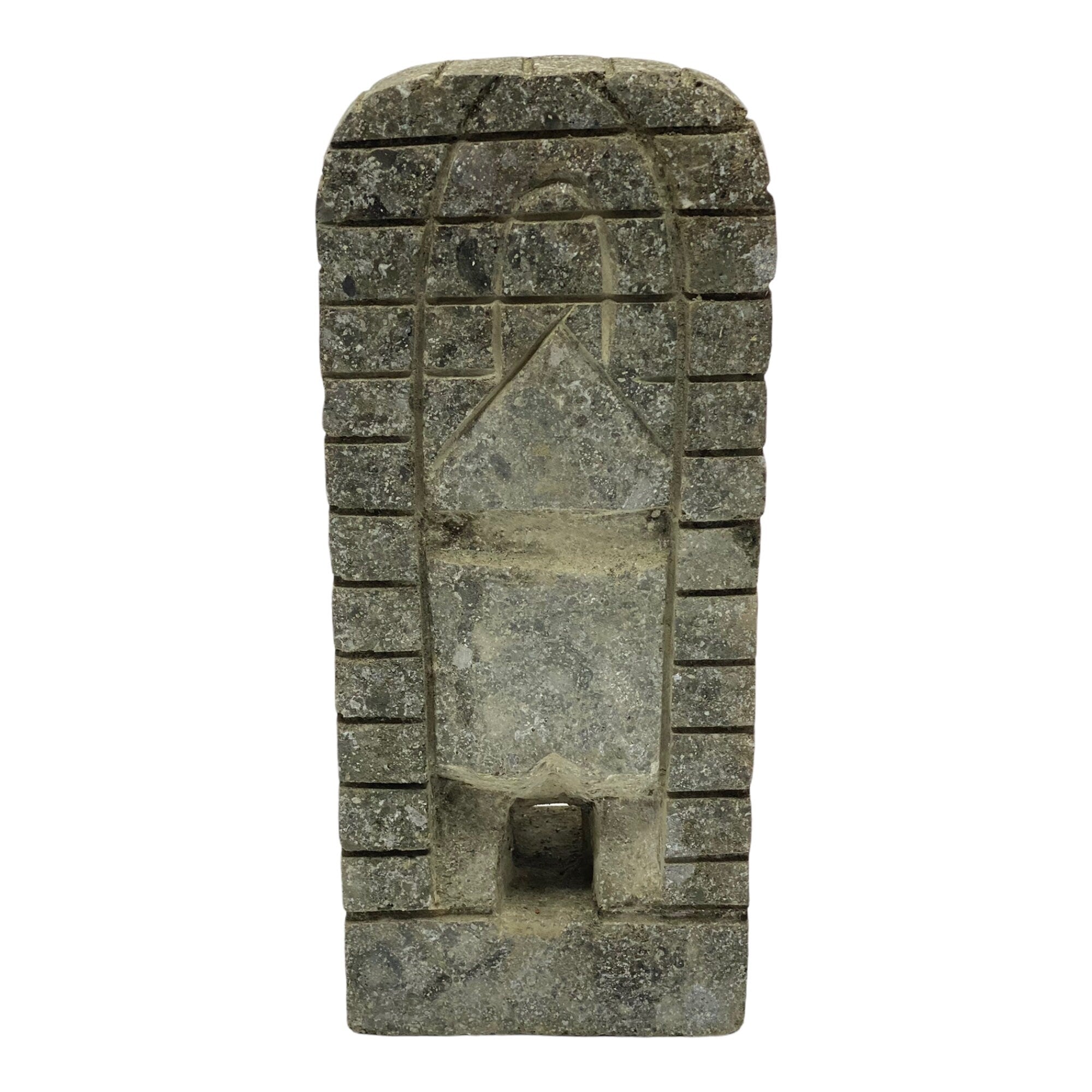 Figurine Tiki « Ku » - Décoration d'intérieur de jardin - Statue du Dieu de la Guerre d'Hawaï - Calcaire - 30 x 12,5 x 9 cm