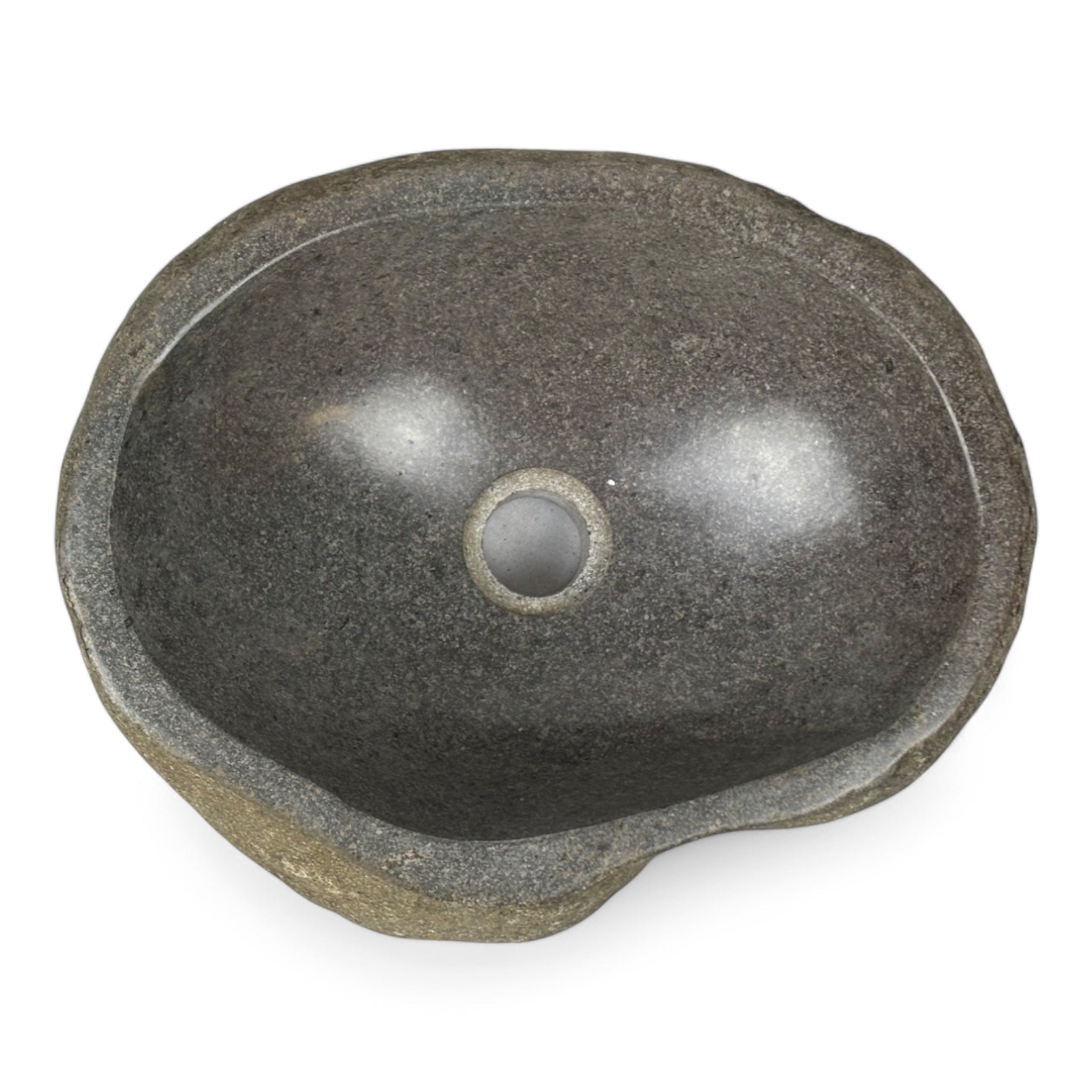 Lavabo en pierre naturelle - lavabo à poser pour salle de bain - unique - pierre de rocher solide