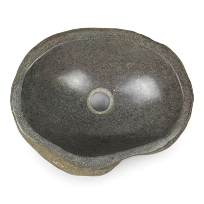 Lavabo en pierre naturelle - lavabo à poser pour salle de bain - unique - pierre de rocher solide