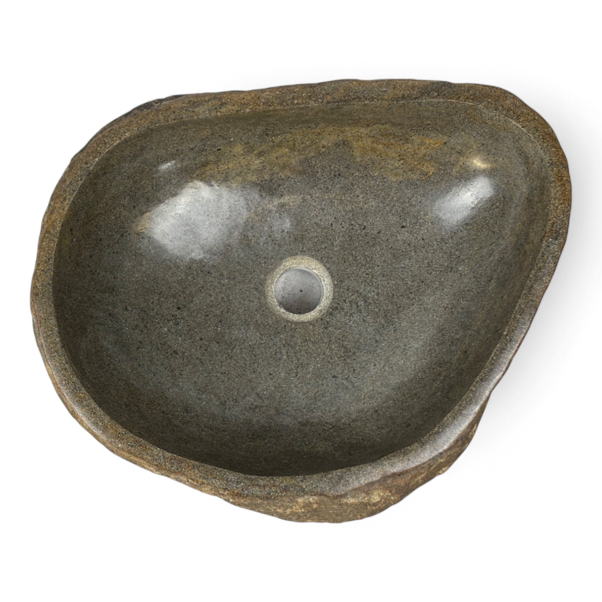 Lavabo en pierre naturelle - lavabo à poser pour salle de bain - unique - pierre de rocher solide