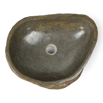 Lavabo en pierre naturelle - lavabo à poser pour salle de bain - unique - pierre de rocher solide