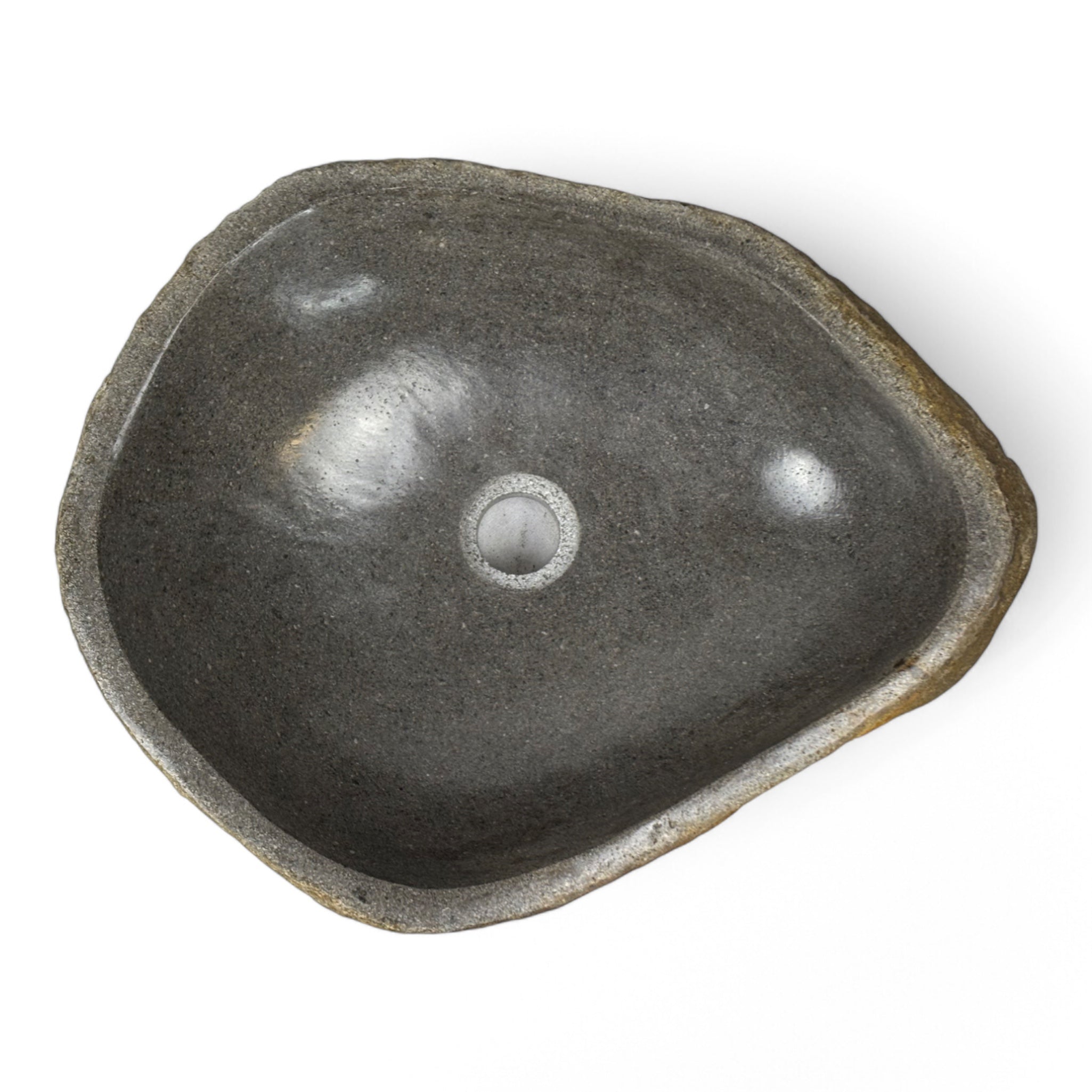 Lavabo en pierre naturelle - lavabo à poser pour salle de bain - unique - pierre de rocher solide