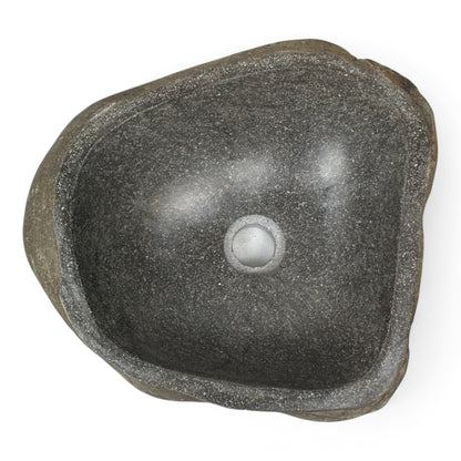 Lavabo en pierre naturelle - lavabo à poser pour salle de bain - unique - pierre de rocher solide
