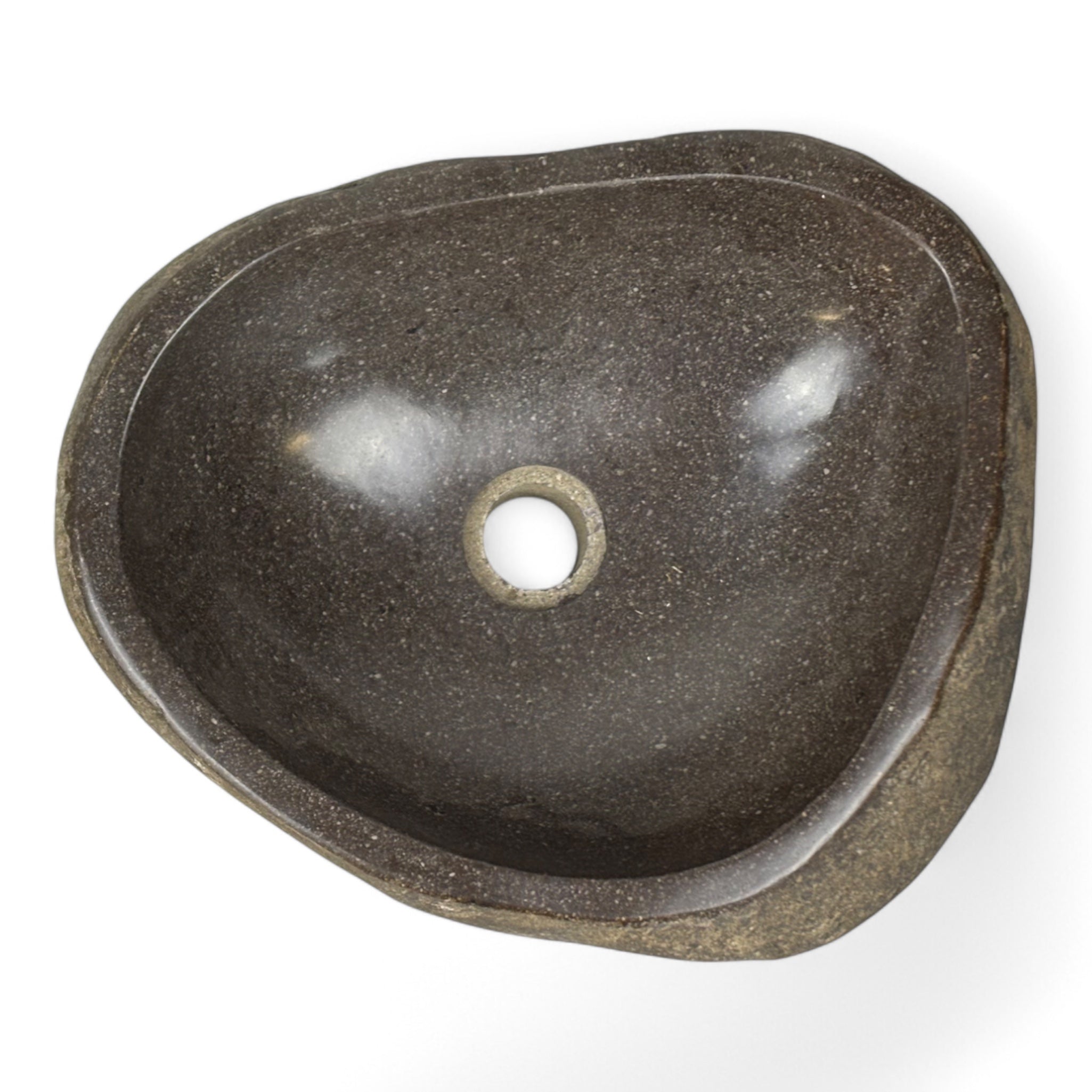 Lavabo en pierre naturelle - lavabo à poser pour salle de bain - unique - pierre de rocher solide