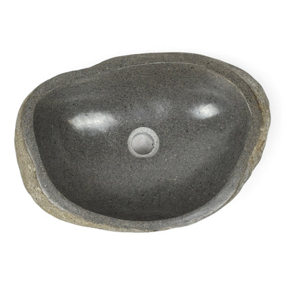 Lavabo en pierre naturelle - lavabo à poser pour salle de bain - unique - pierre de rocher solide
