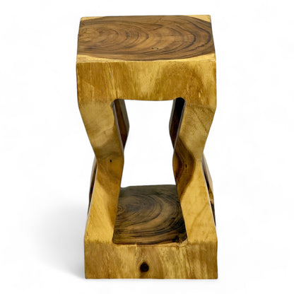Table d'appoint en bois - tabouret en bois, table basse, table de rangement - fait main - bois de suar massif - 50x28x28 cm