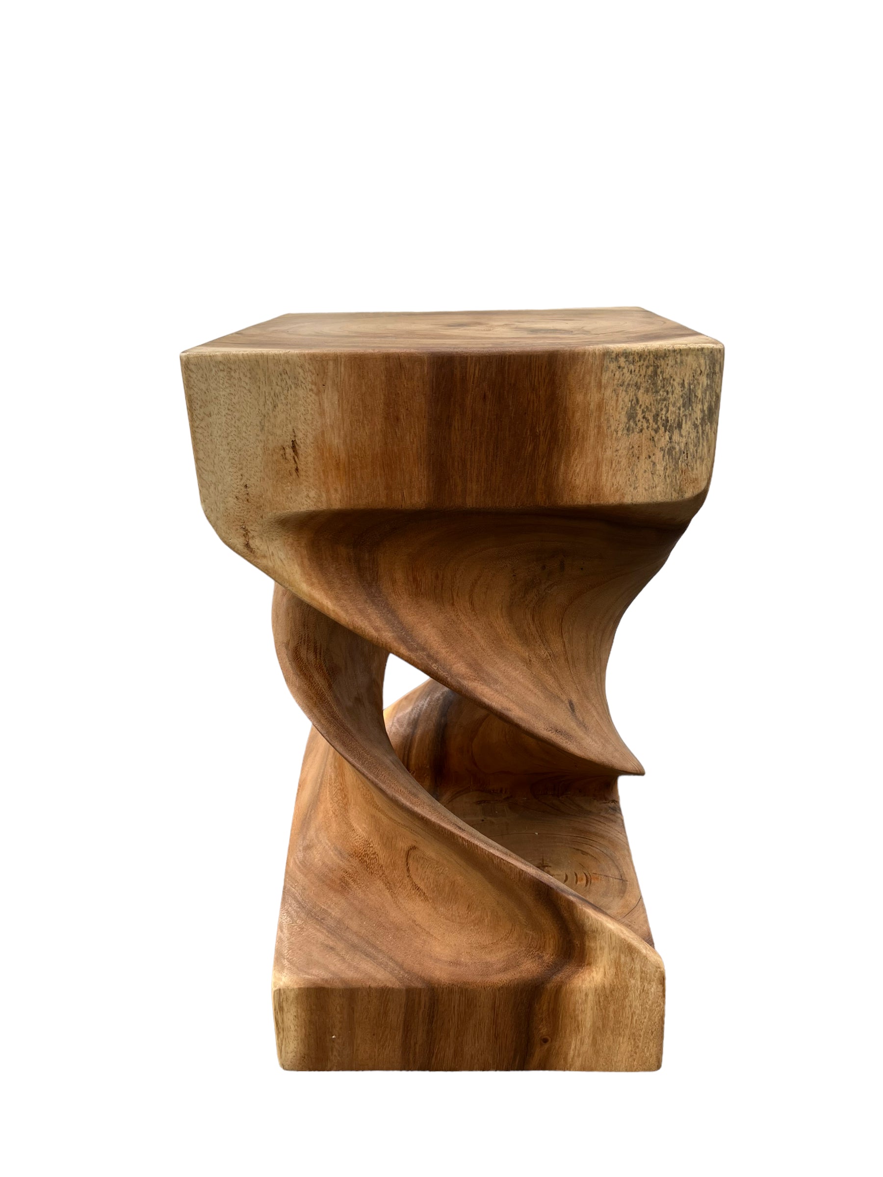 Table d'appoint en bois - table basse tabouret en bois - fait main - tourné en bois de suar massif - 50x28x28 cm