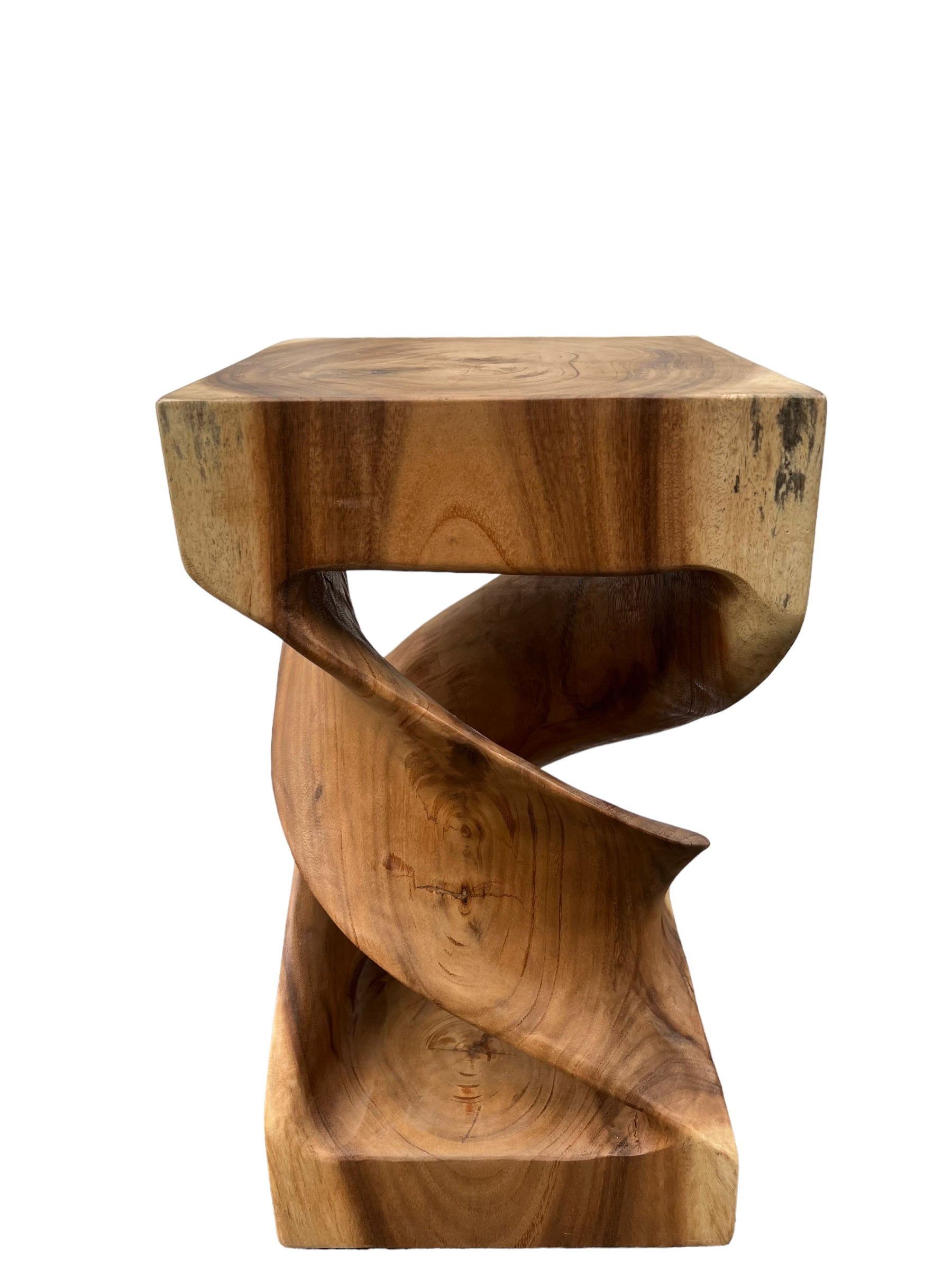 Table d'appoint en bois - table basse tabouret en bois - fait main - tourné en bois de suar massif - 50x28x28 cm