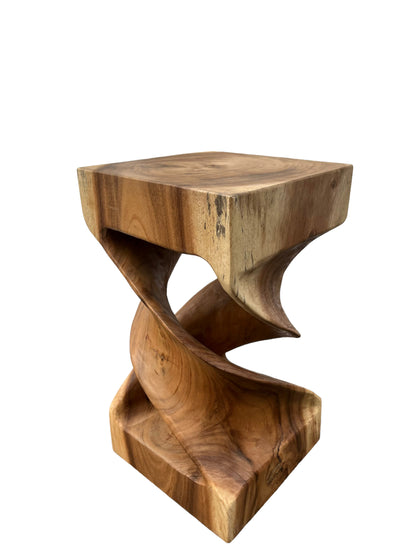 Table d'appoint en bois - table basse tabouret en bois - fait main - tourné en bois de suar massif - 50x28x28 cm