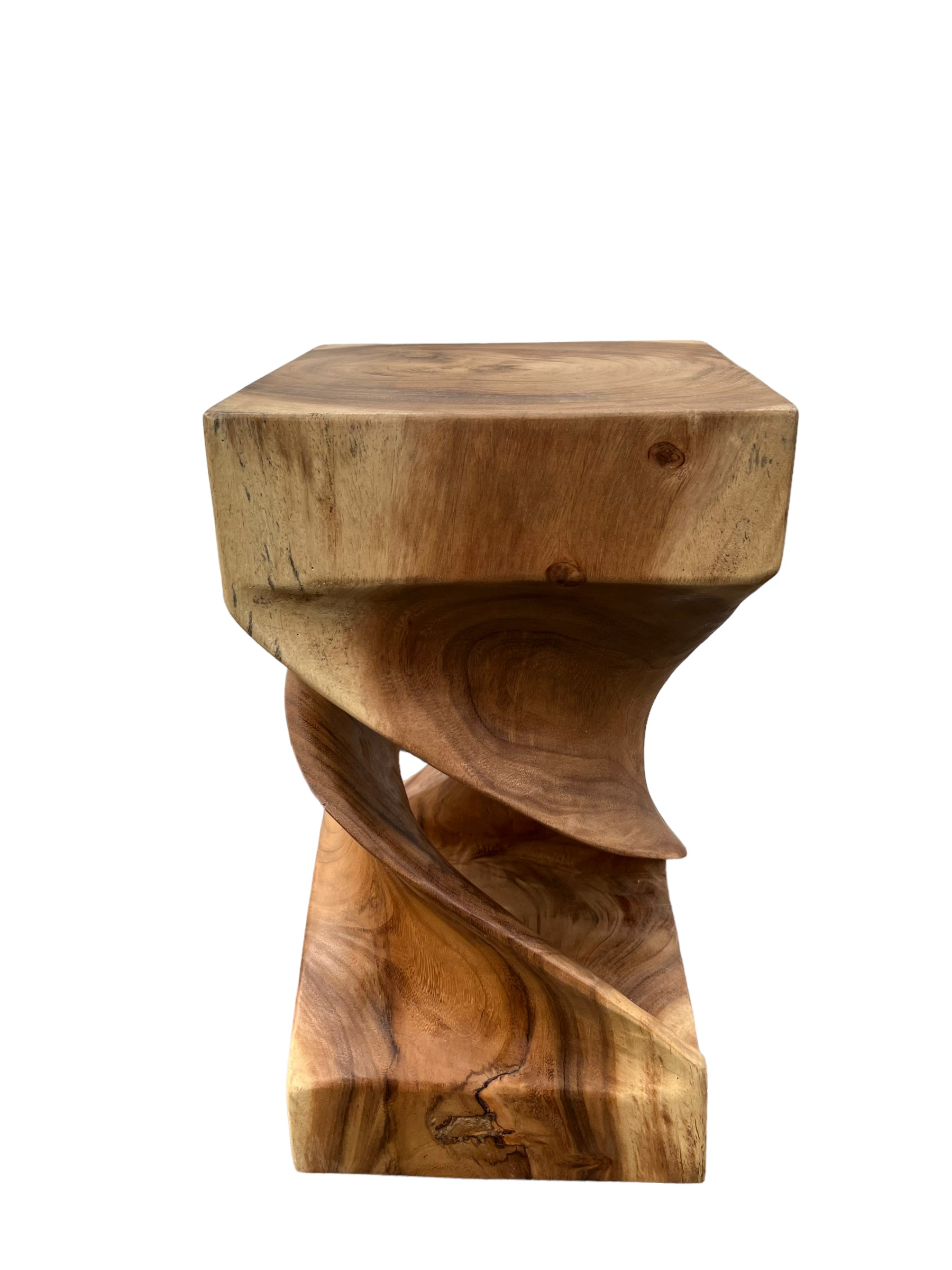 Table d'appoint en bois - table basse tabouret en bois - fait main - tourné en bois de suar massif - 50x28x28 cm