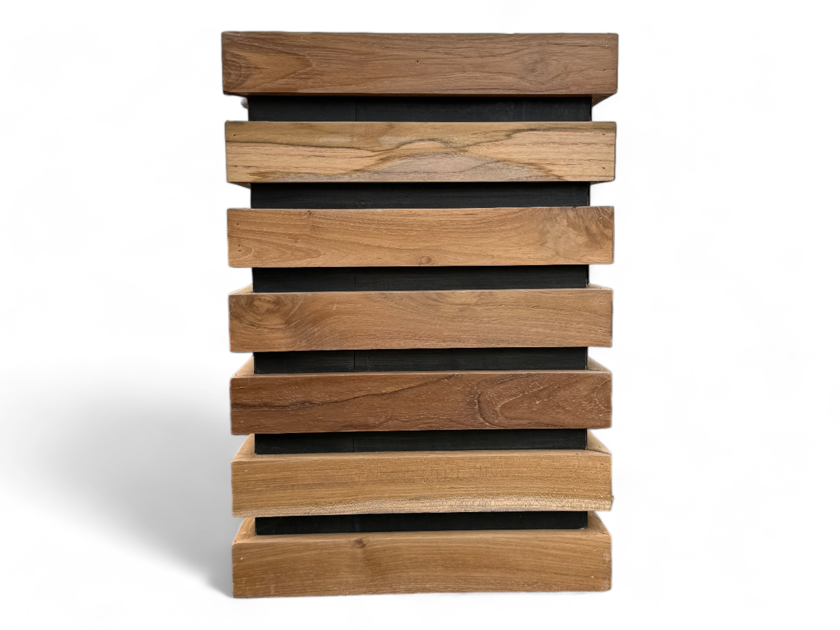 Wooden flower box – flower pot balcony box planter – handmade – modern with wooden slats