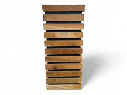 Wooden flower box – flower pot balcony box planter – handmade – modern with wooden slats