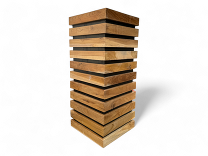 Wooden flower box – flower pot balcony box planter – handmade – modern with wooden slats