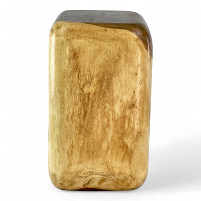 Holzhocker - Beistelltisch Couchtisch - Handgefertigter Hocker aus massivem Suarholz- 50x30x40 cm - FaHome