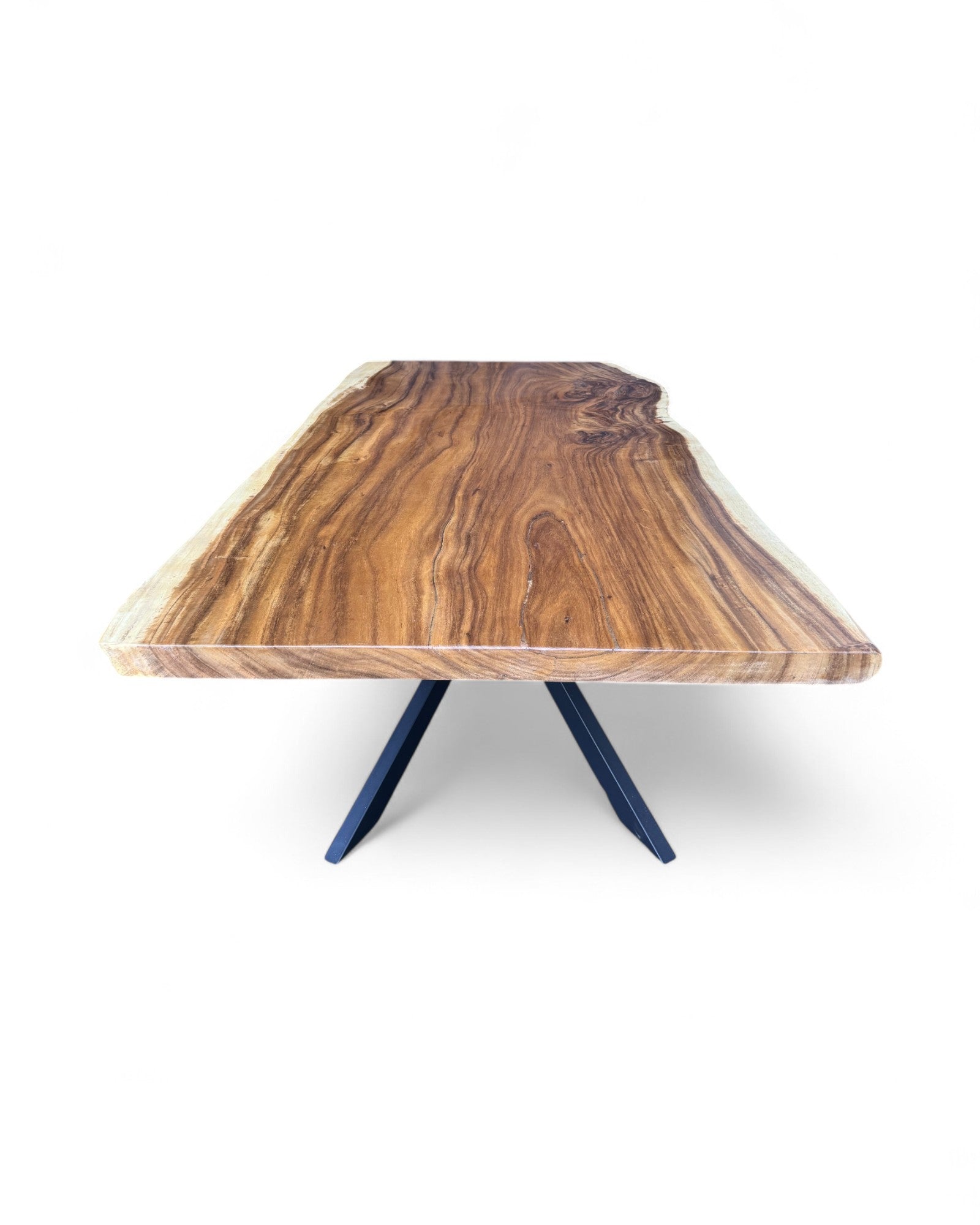 Massivholz Esstisch Natur Baumkante - Holz Tisch Massiv Suarholz Einzelstücke Tischplatte (200x115x6cm) - FaHome