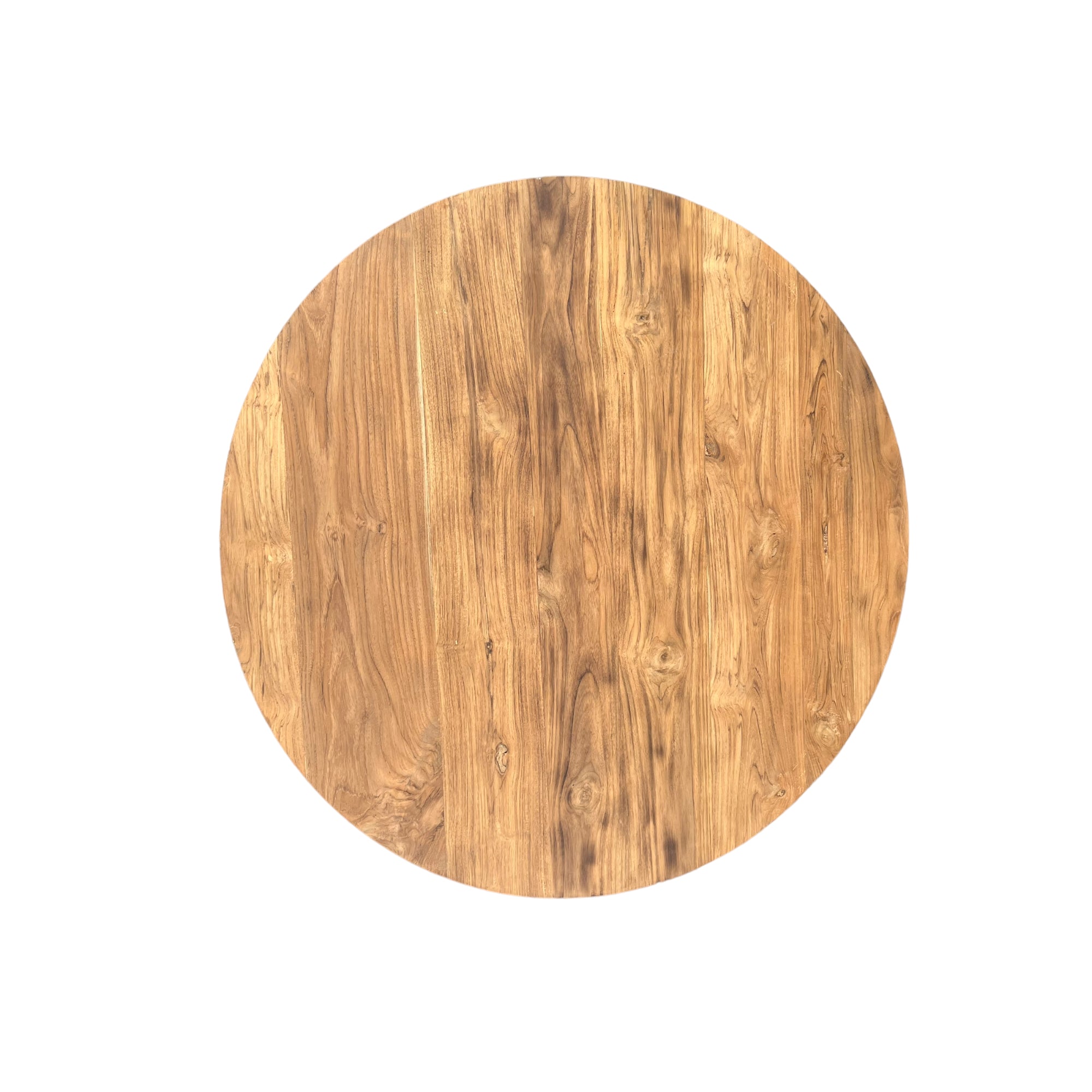 Table à manger ronde en teck : design naturel et qualité robuste