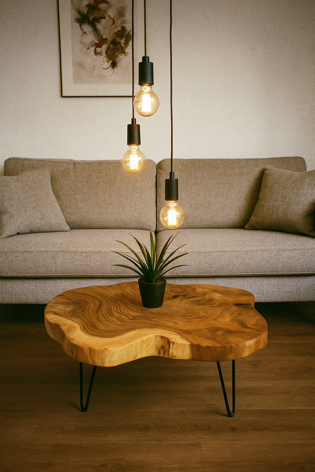 Table basse en bois – table d’appoint – fabriquée à la main – plateau en coupe transversale d’arbre en bois de teck – diamètre 80-100 cm