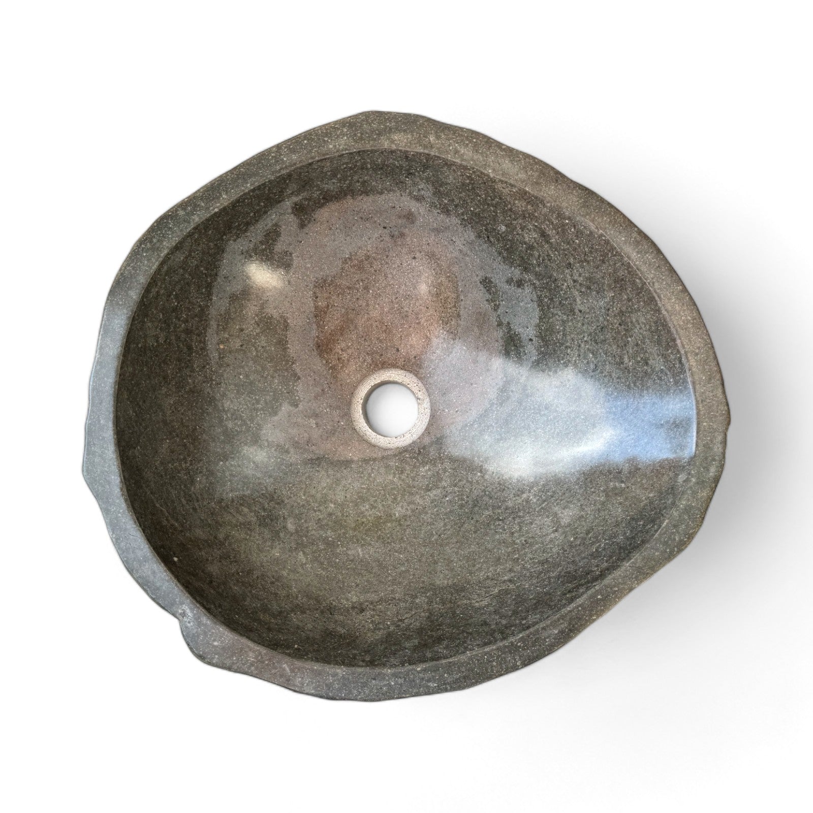 Lavabo en pierre naturelle - lavabo à poser pour salle de bain - unique - pierre de rocher solide