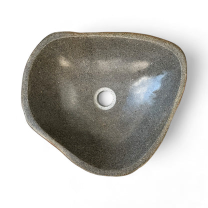 Lavabo en pierre naturelle - lavabo à poser pour salle de bain - unique - pierre de rocher solide