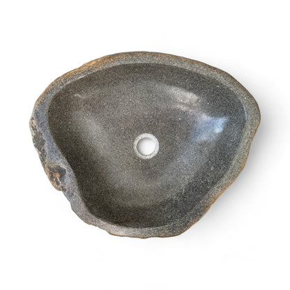 Lavabo en pierre naturelle - lavabo à poser pour salle de bain - unique - pierre de rocher solide